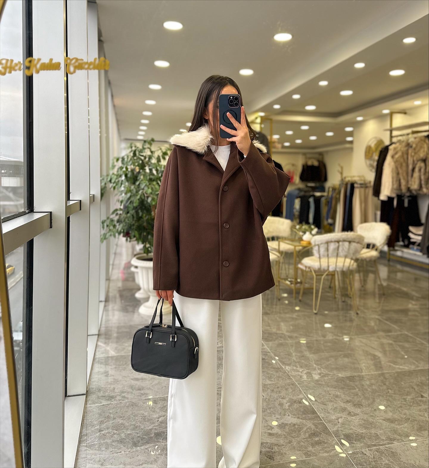 CEKETModa MTKRKLKŞCKT1000Kürklü Kaşe Ceket