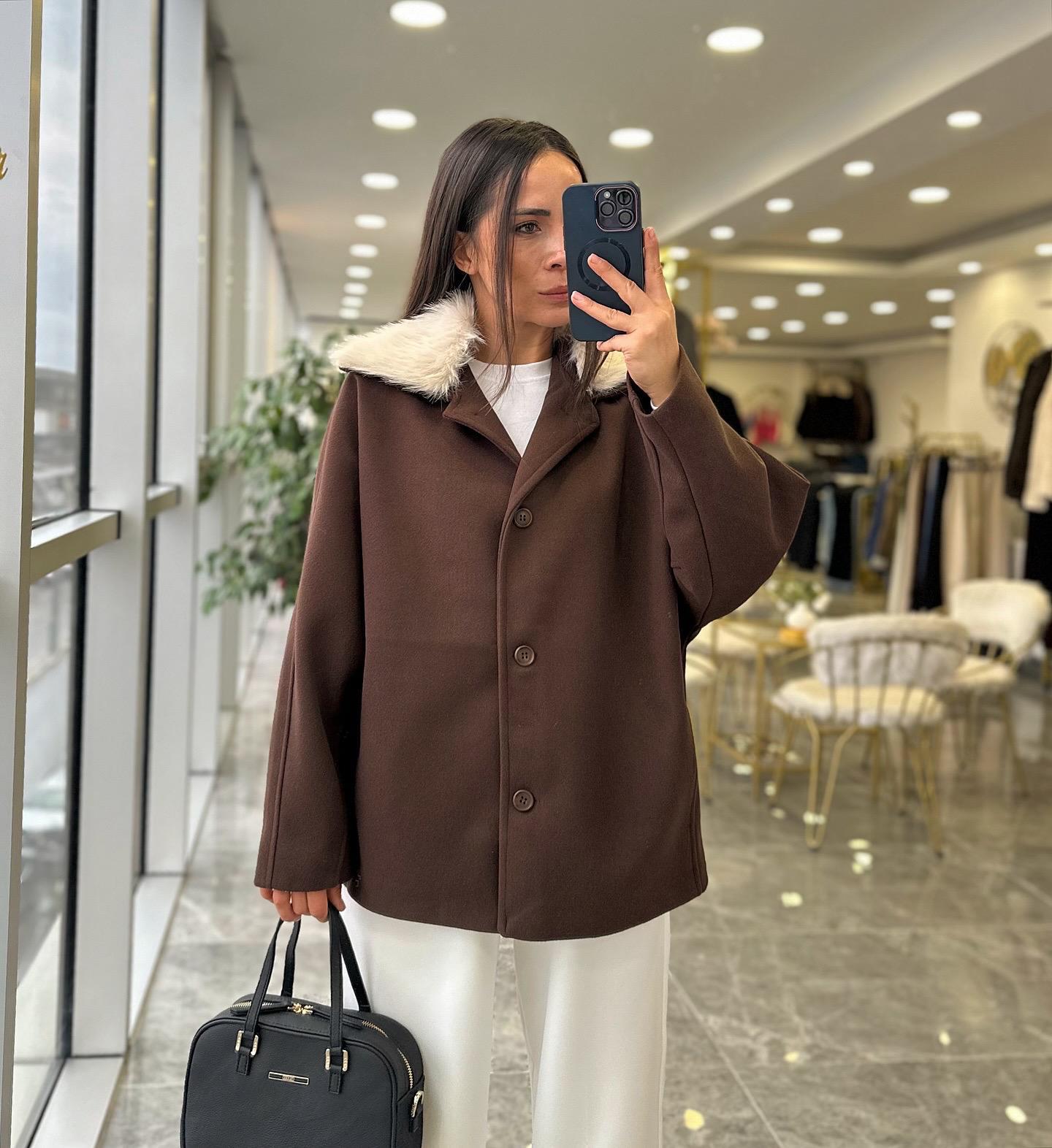 CEKETModa MTKRKLKŞCKT1000Kürklü Kaşe Ceket