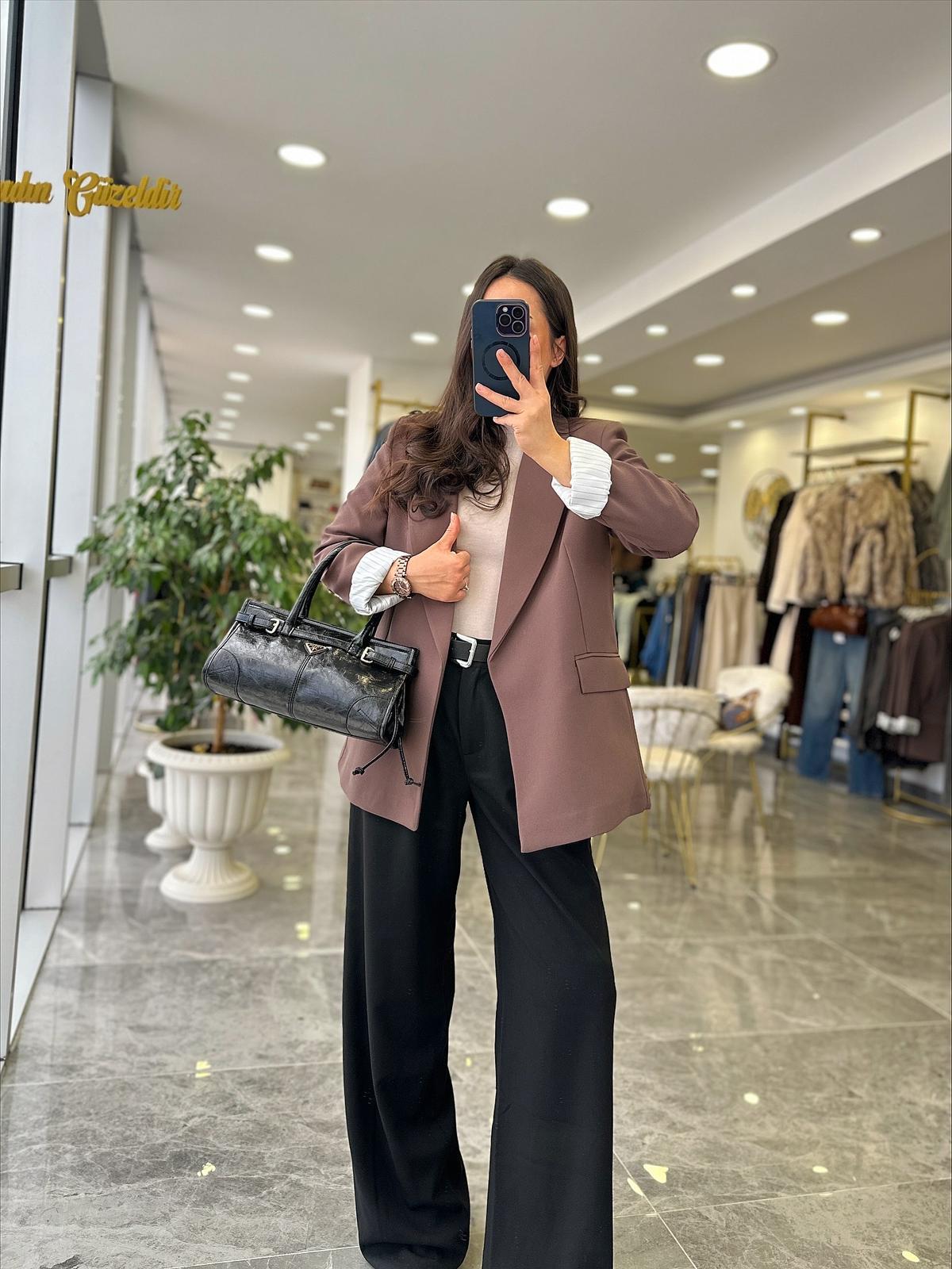 CEKETModa MTŞLYKBLZRCKTŞal Yaka Blazer Ceket