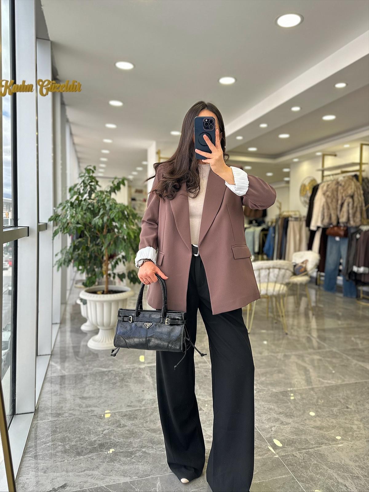 CEKETModa MTŞLYKBLZRCKTŞal Yaka Blazer Ceket