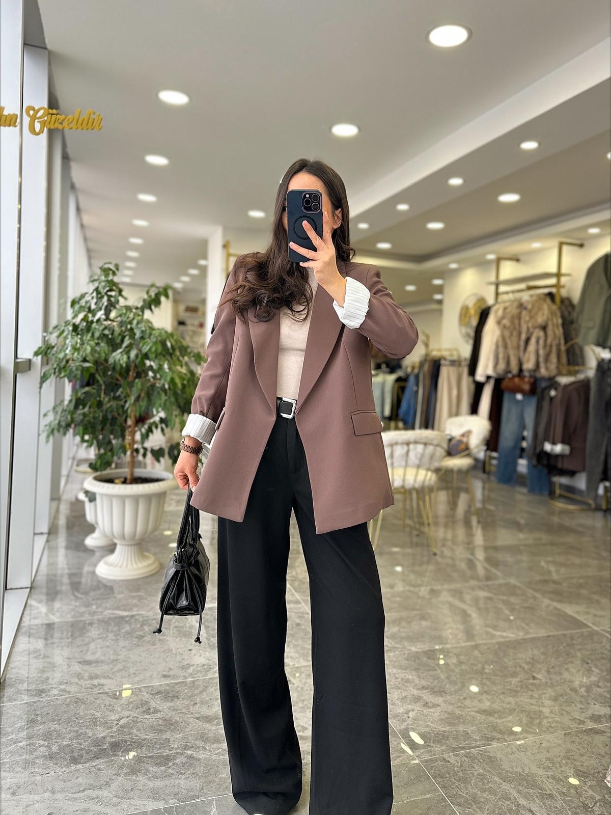 CEKETModa MTŞLYKBLZRCKTŞal Yaka Blazer Ceket