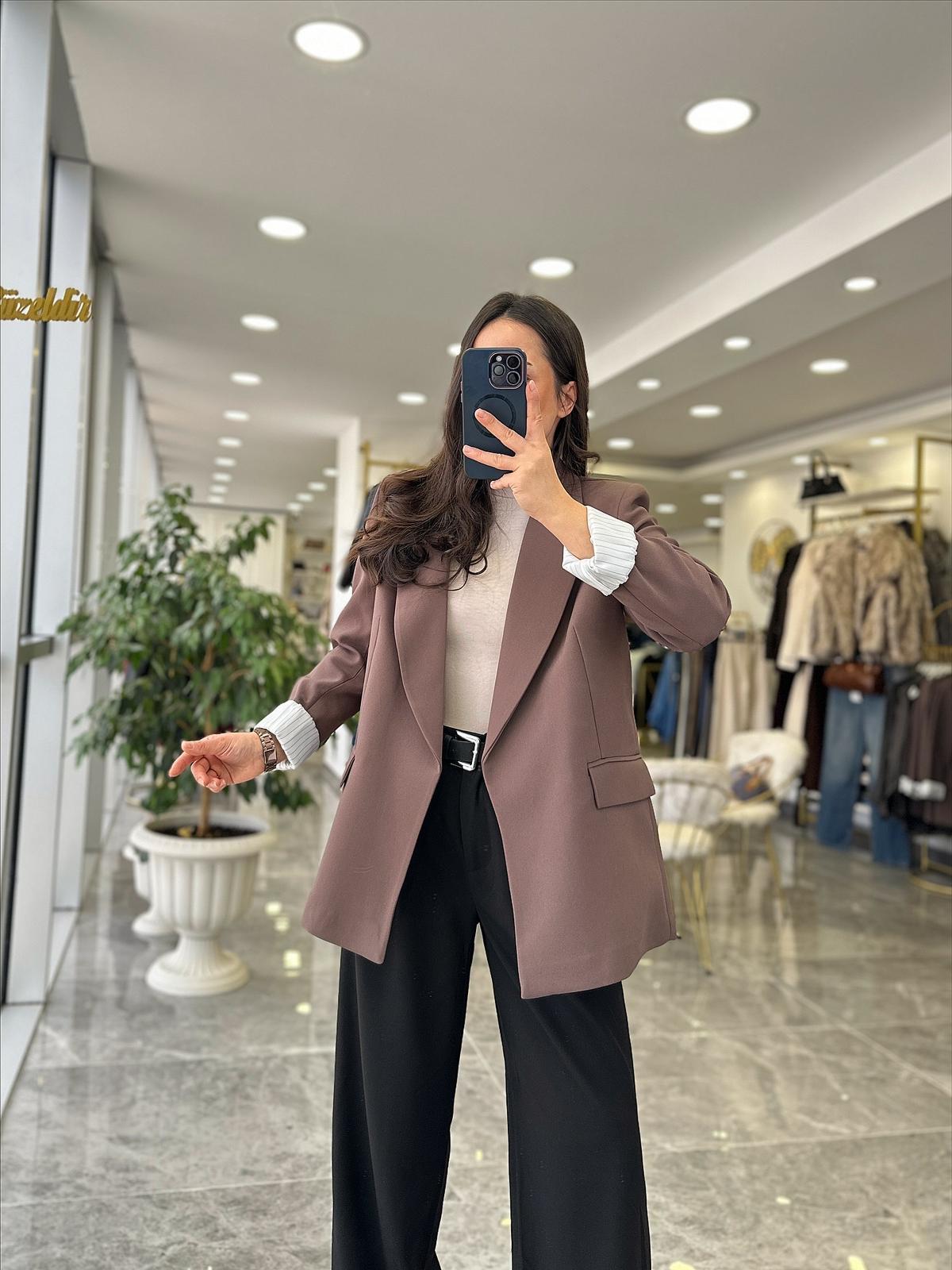 CEKETModa MTŞLYKBLZRCKTŞal Yaka Blazer Ceket