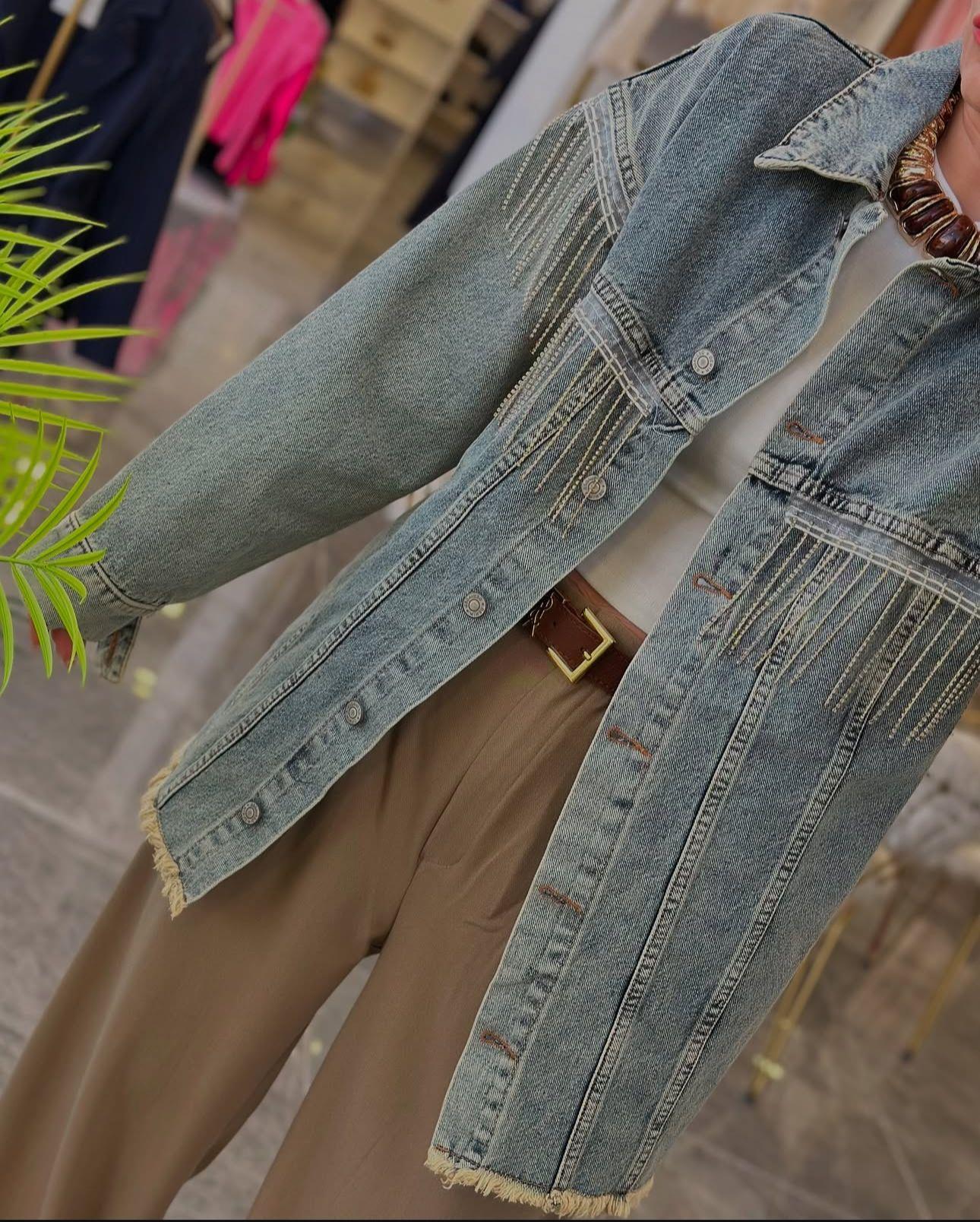 CEKETModa MTKTCKT87Taşlı Denim Ceket