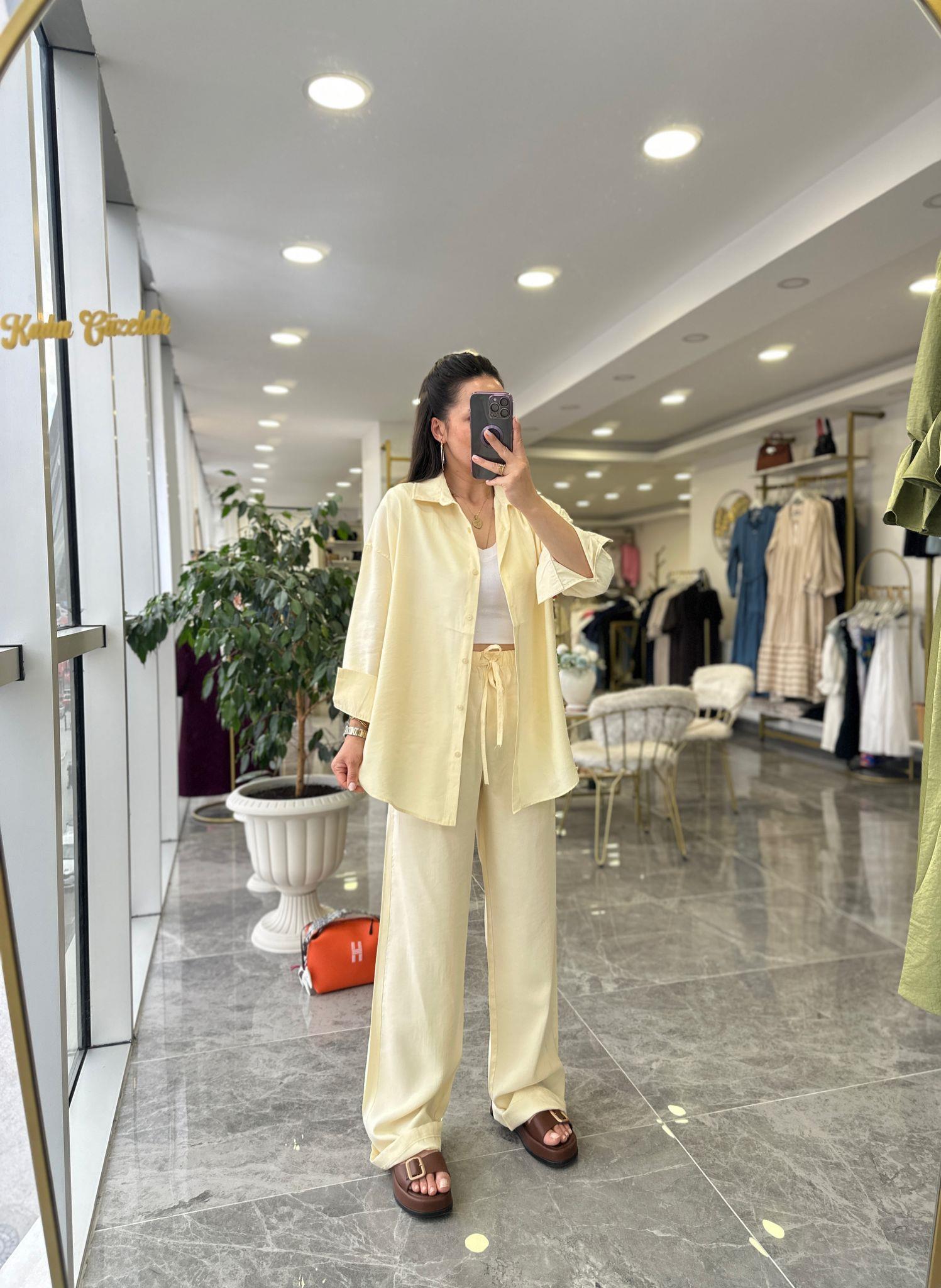 TAKIMModa MTPNTLNGMLKTKM900Tensel Pantolon Gömlek Takım