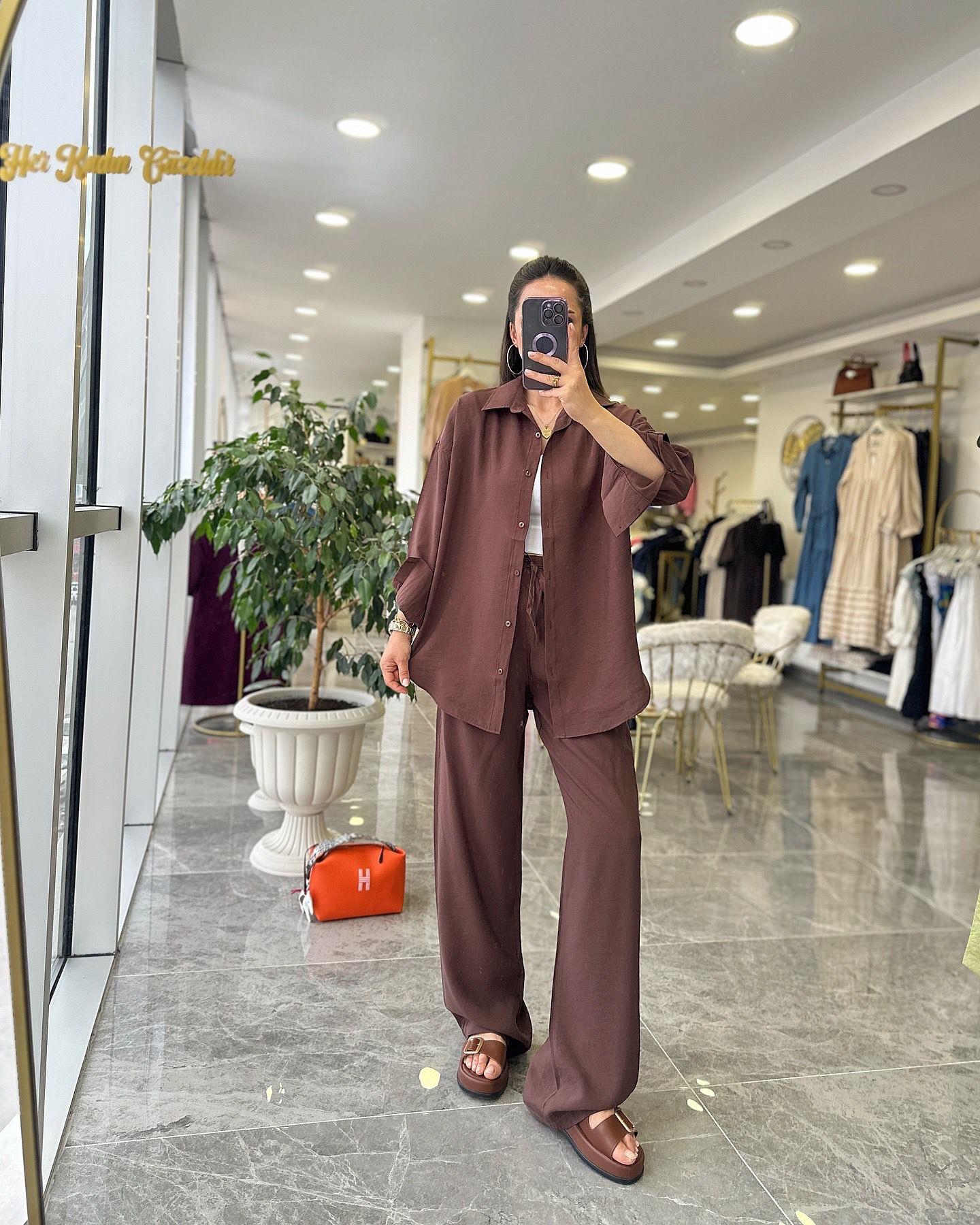 TAKIMModa MTPNTLNGMLKTKM900Tensel Pantolon Gömlek Takım
