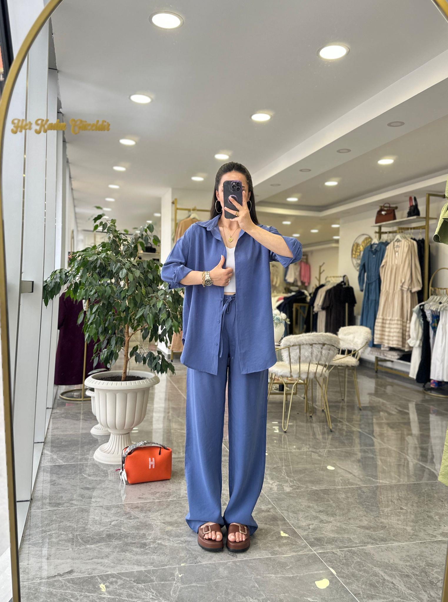 TAKIMModa MTPNTLNGMLKTKM900Tensel Pantolon Gömlek Takım