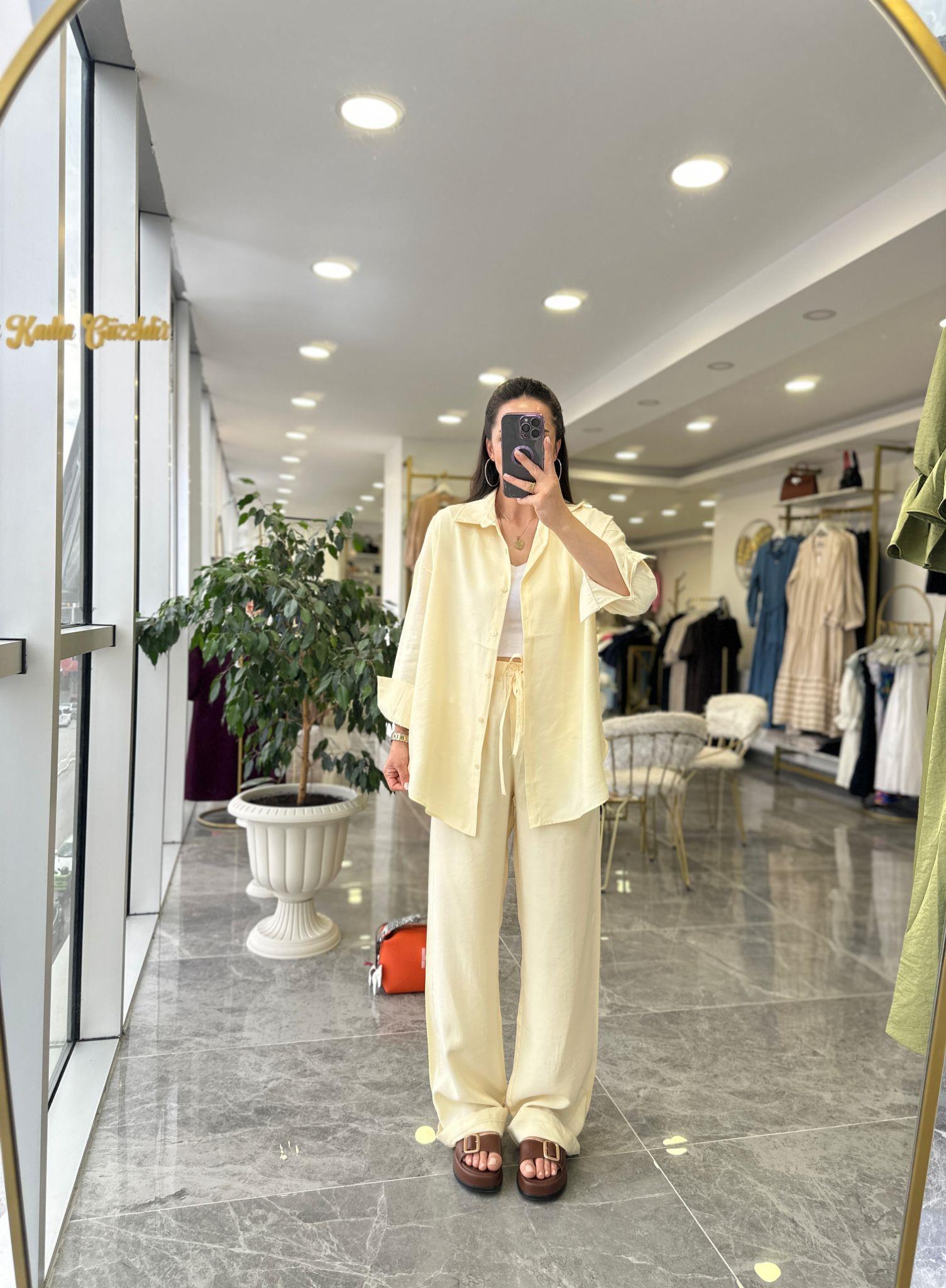 TAKIMModa MTPNTLNGMLKTKM900Tensel Pantolon Gömlek Takım