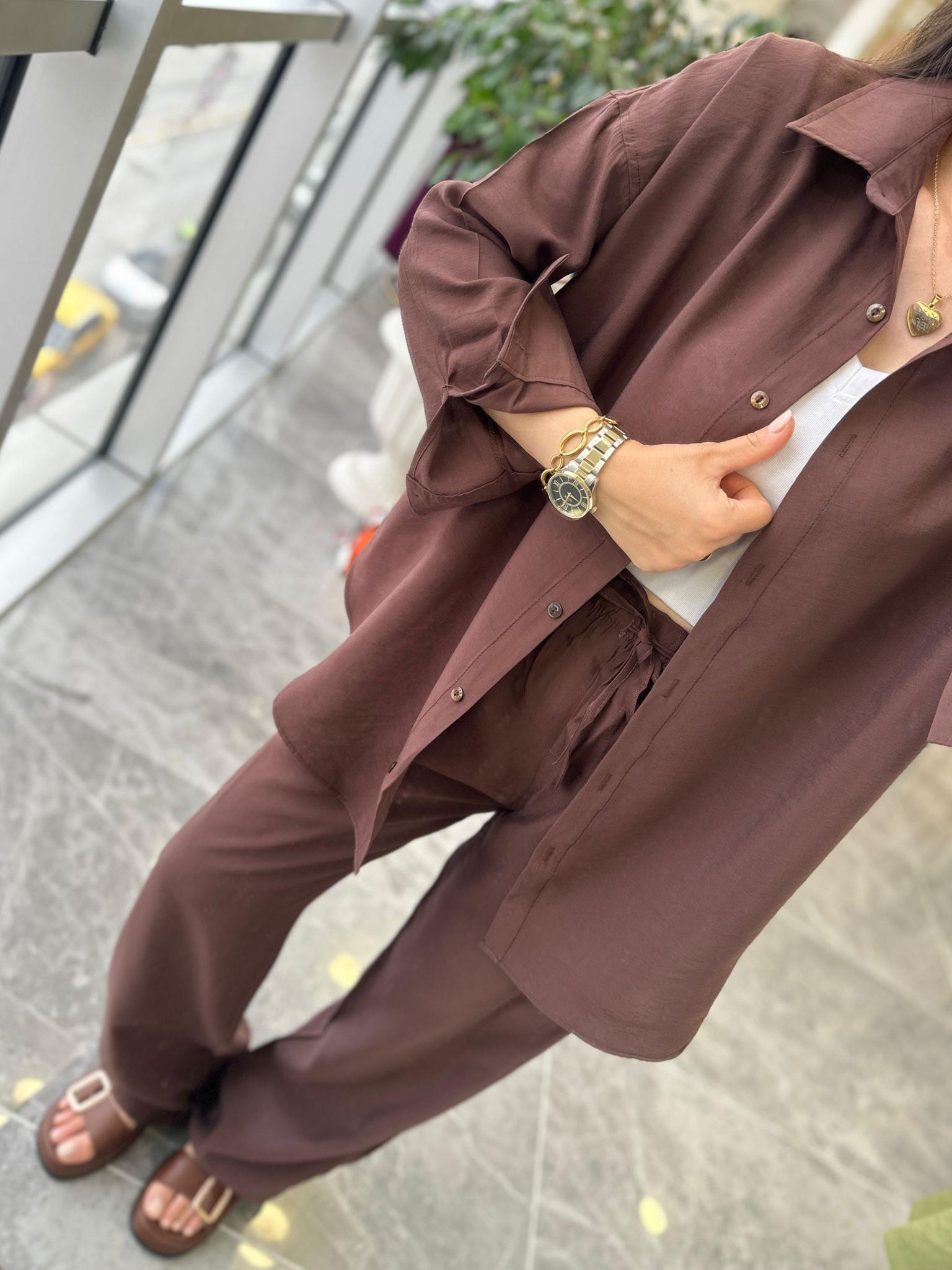 TAKIMModa MTPNTLNGMLKTKM900Tensel Pantolon Gömlek Takım