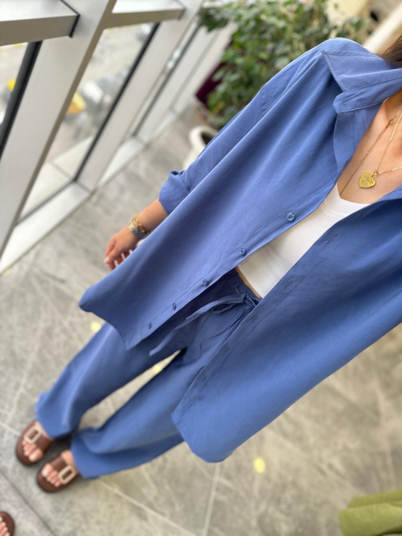TAKIMModa MTPNTLNGMLKTKM900Tensel Pantolon Gömlek Takım