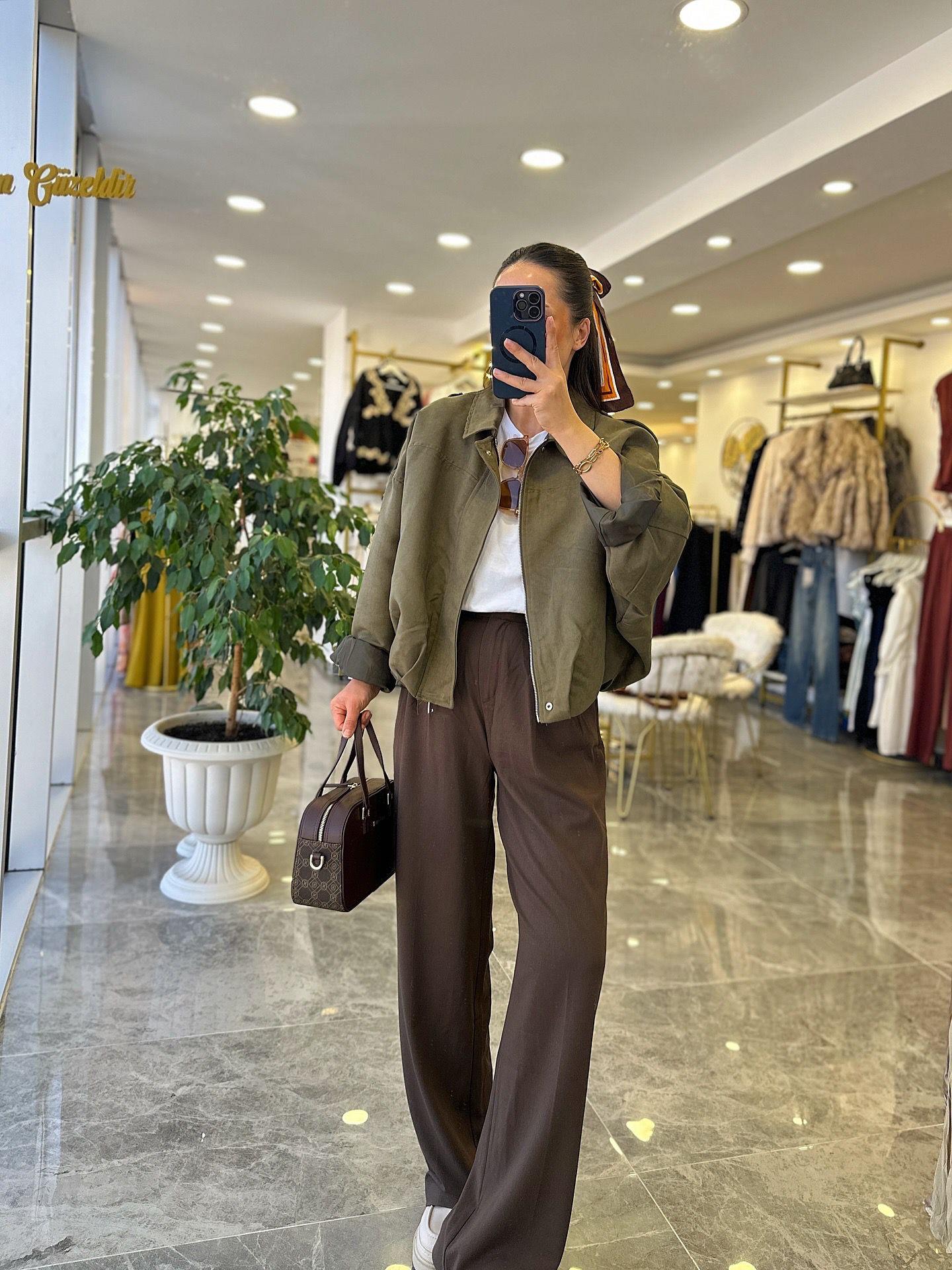 CEKETModa MTNBKBMBRCKTZR Model Bomber Ceket