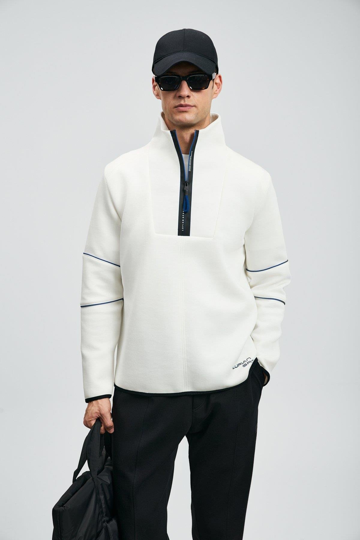 Art Erkek Sweatshirt Kırık Beyaz
