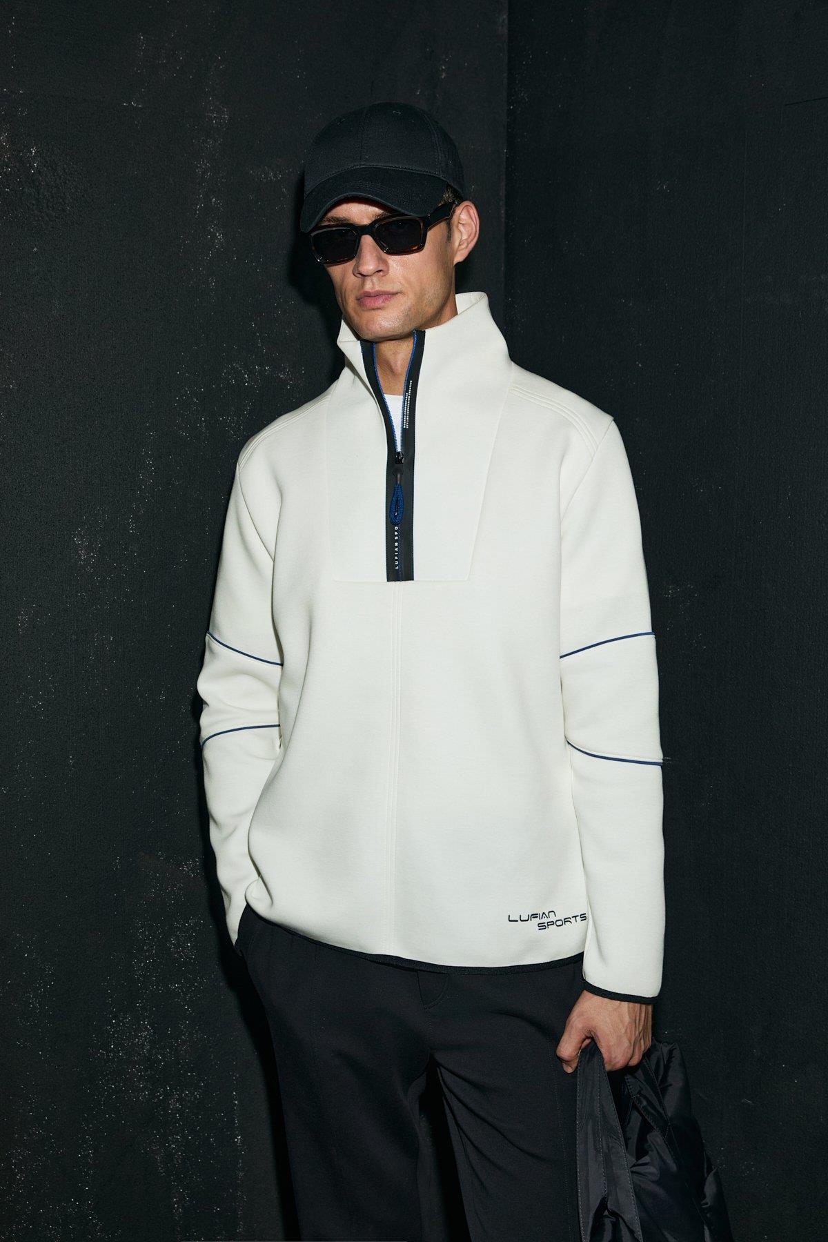 Art Erkek Sweatshirt Kırık Beyaz