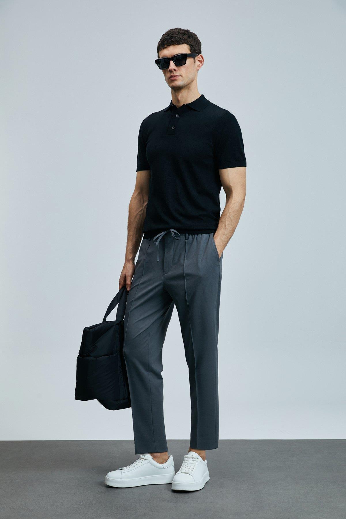 Sımon Smart Erkek Chino Pantolon Slim Fit Antrasit