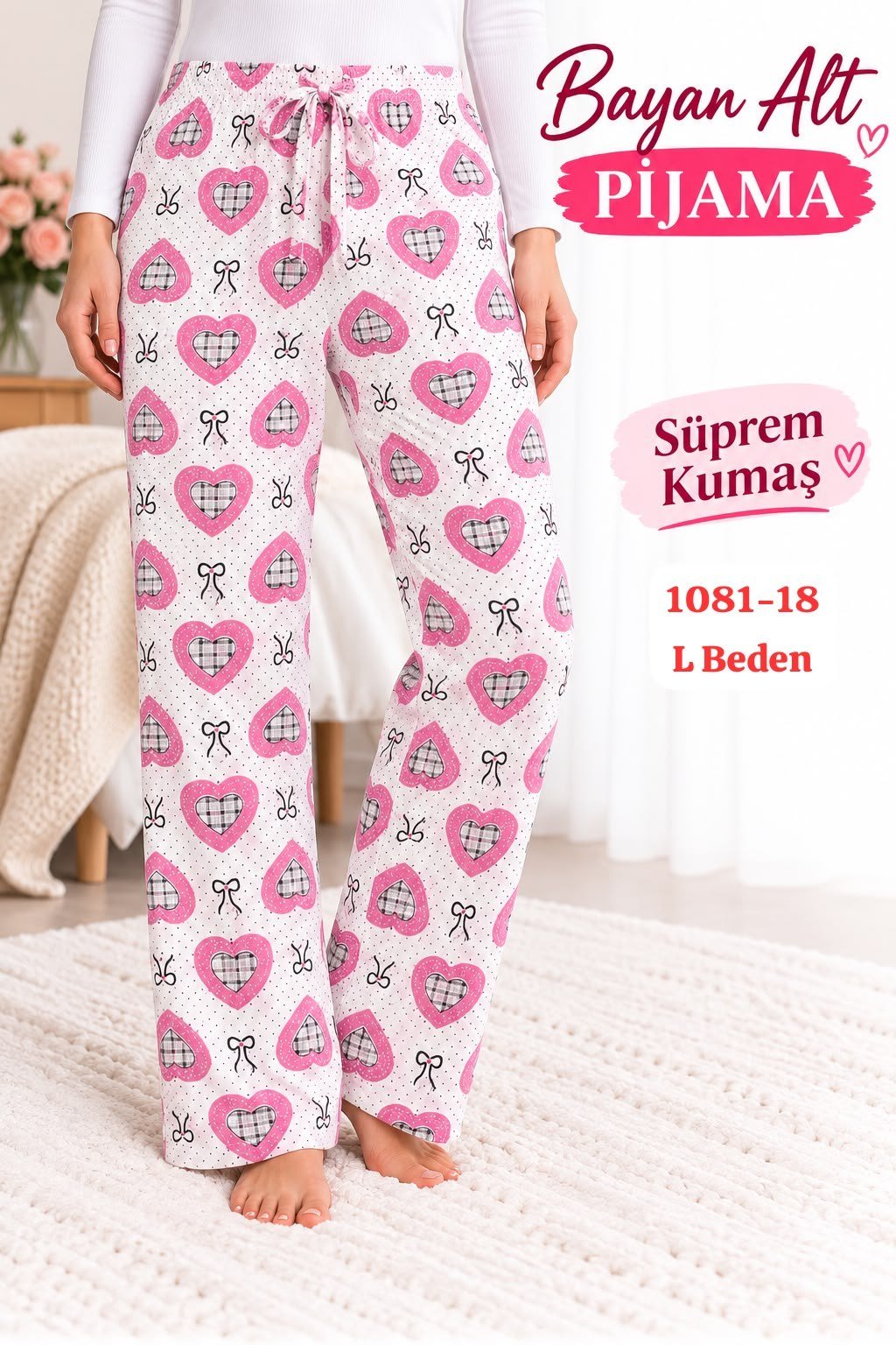 Süprem (sert) Kumaş Alt Pijama