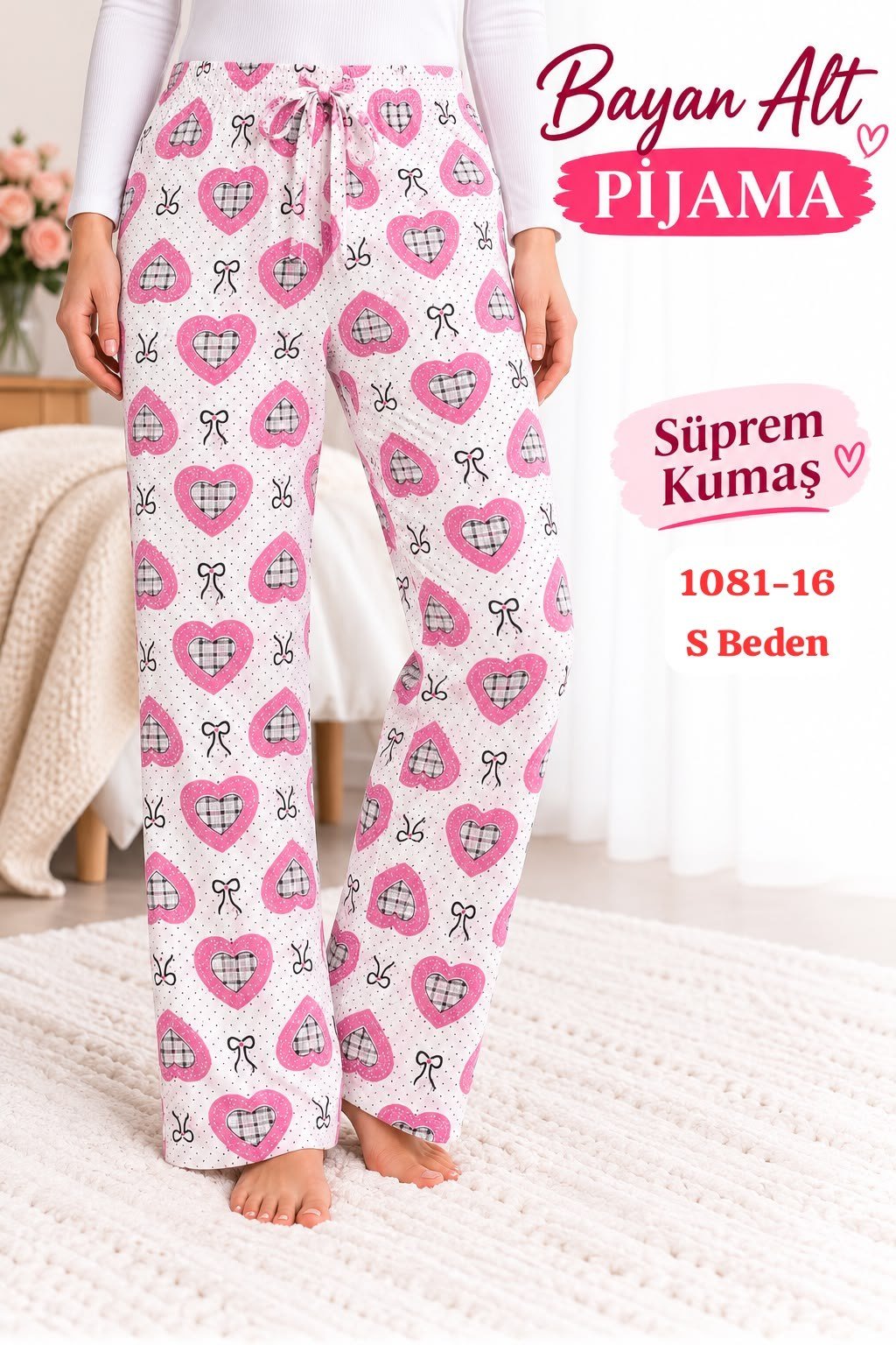 Süprem (sert) Kumaş Alt Pijama