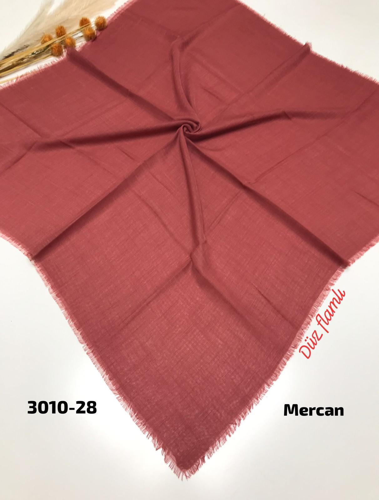 3010 Düz Flamlı Eşarp