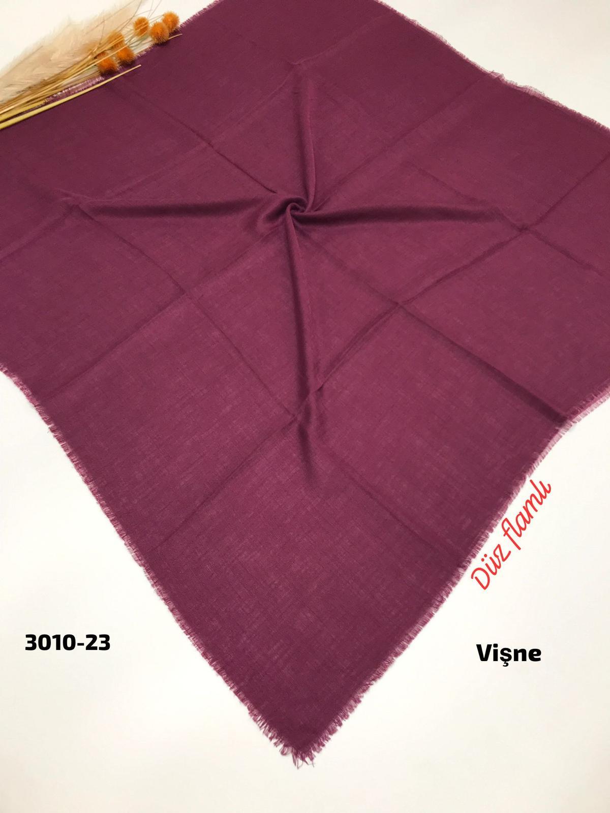 3010 Düz Flamlı Eşarp