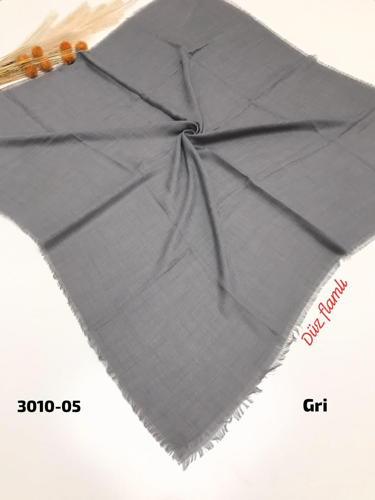 3010 Düz Flamlı Eşarp