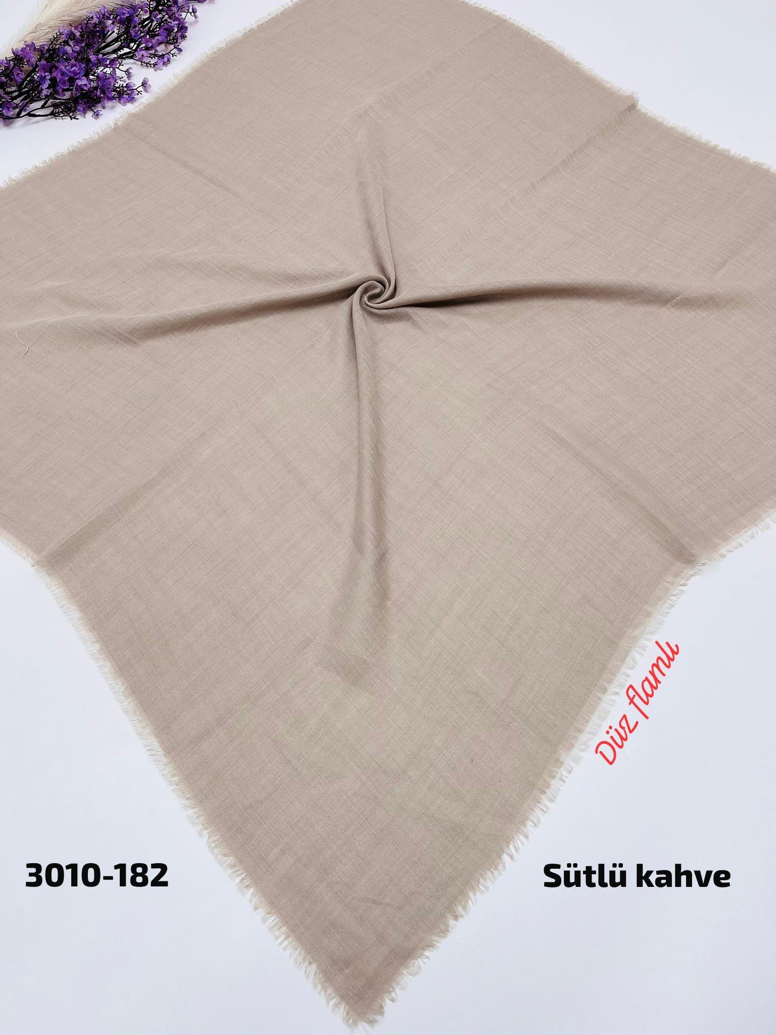 3010 Düz Flamlı Eşarp