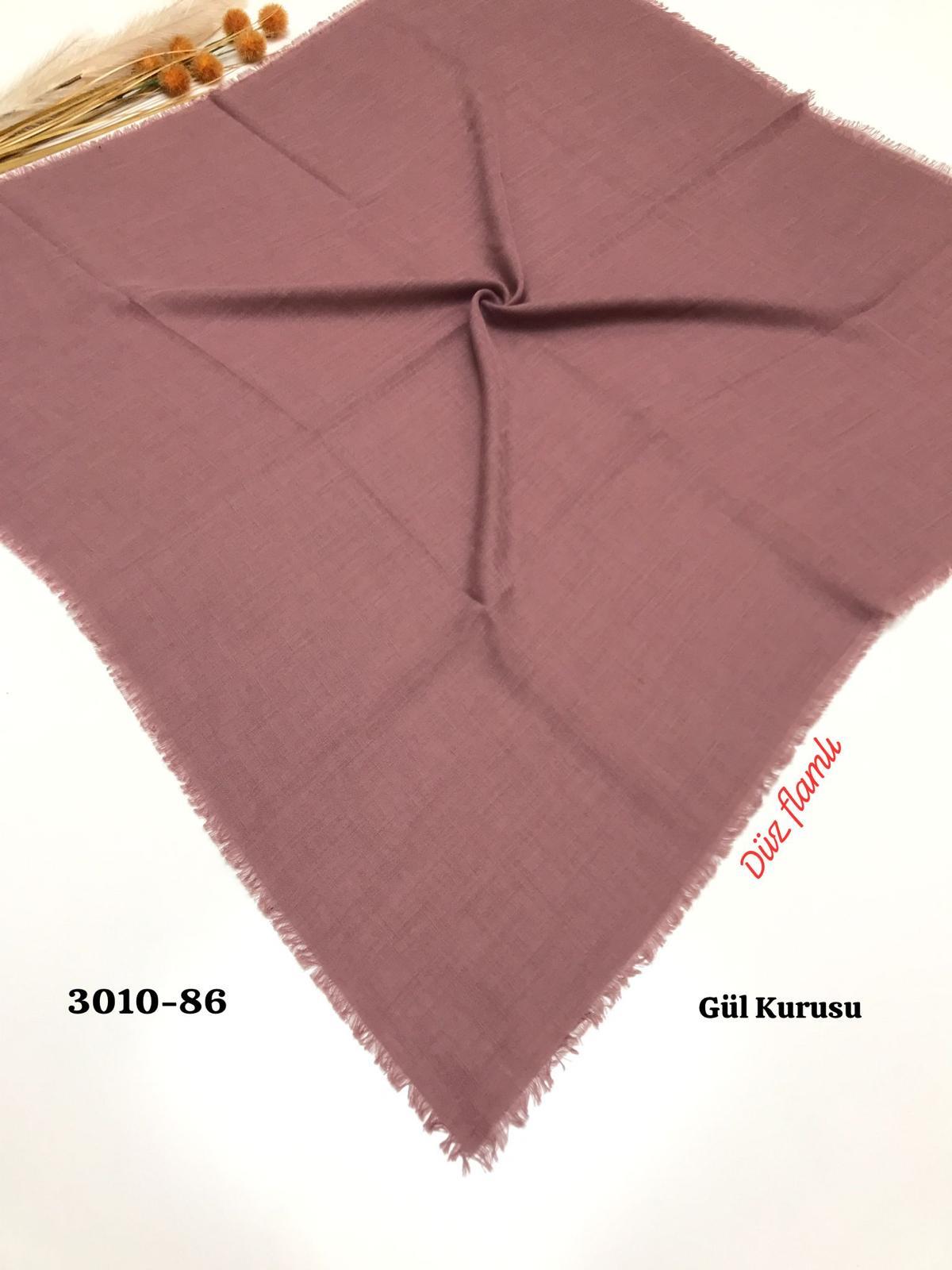 3010 Düz Flamlı Eşarp