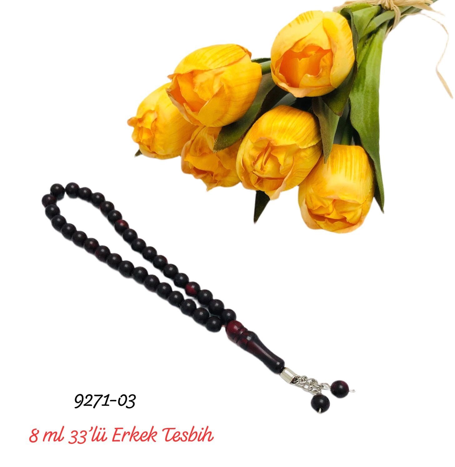 9271 Tekli 8'mm 33'lü Erkek Tesbihi