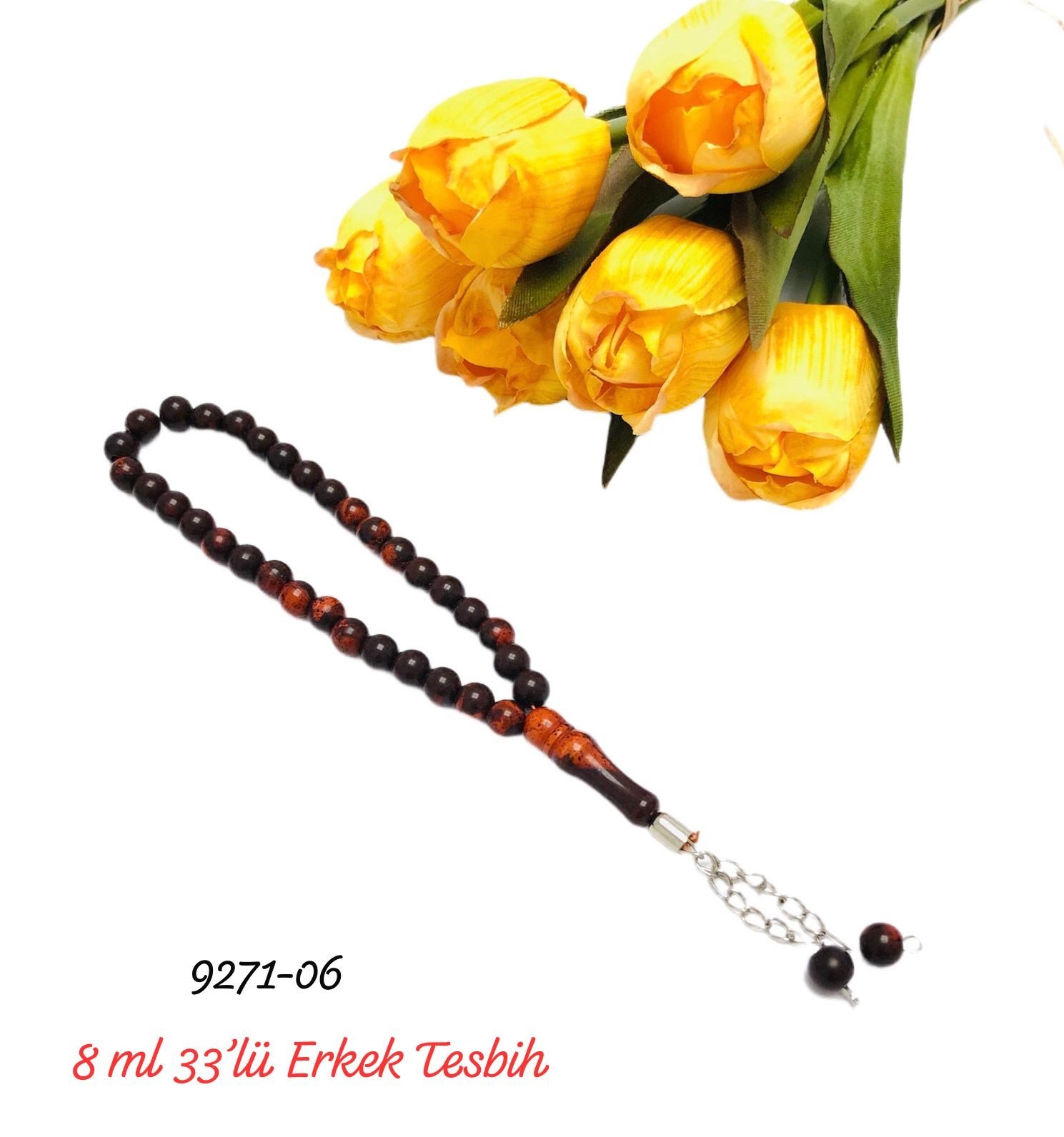 9271 Tekli 8'mm 33'lü Erkek Tesbihi