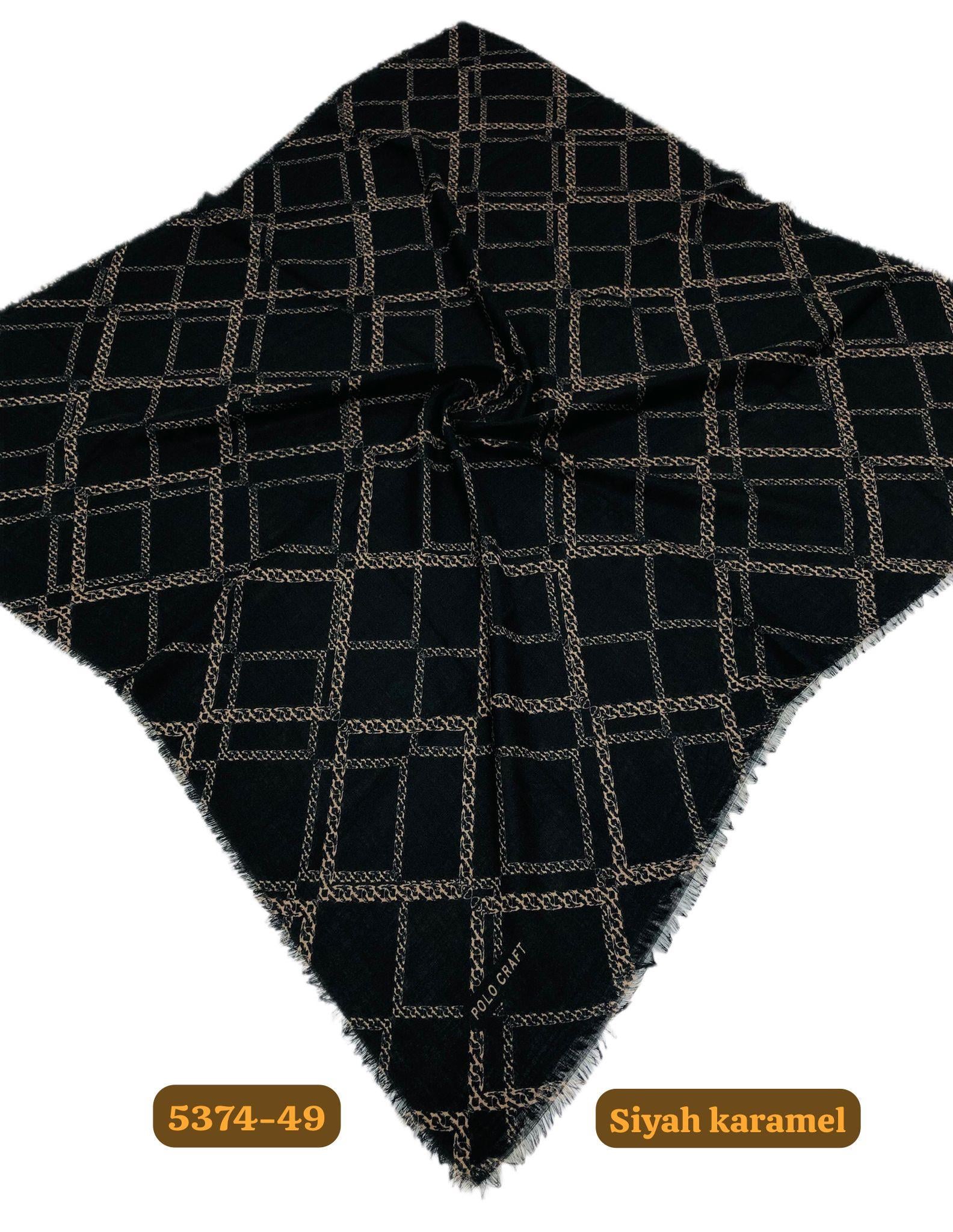 5374 Flamlı  Pamuk Eşarp