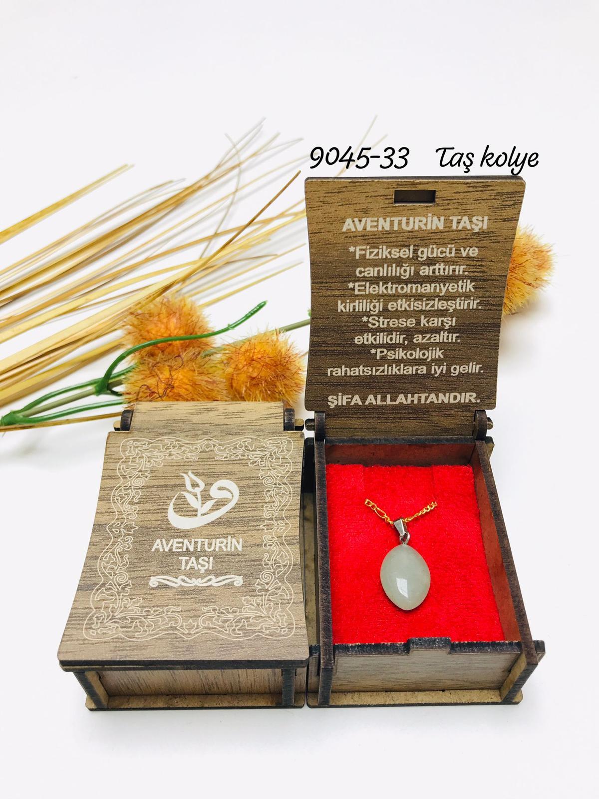9045 Kutulu Taş Kolye