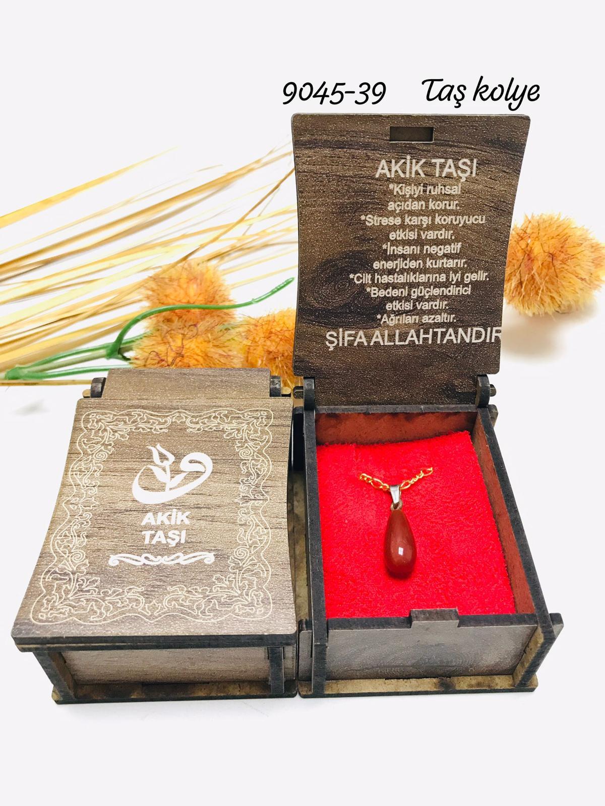 9045 Kutulu Taş Kolye