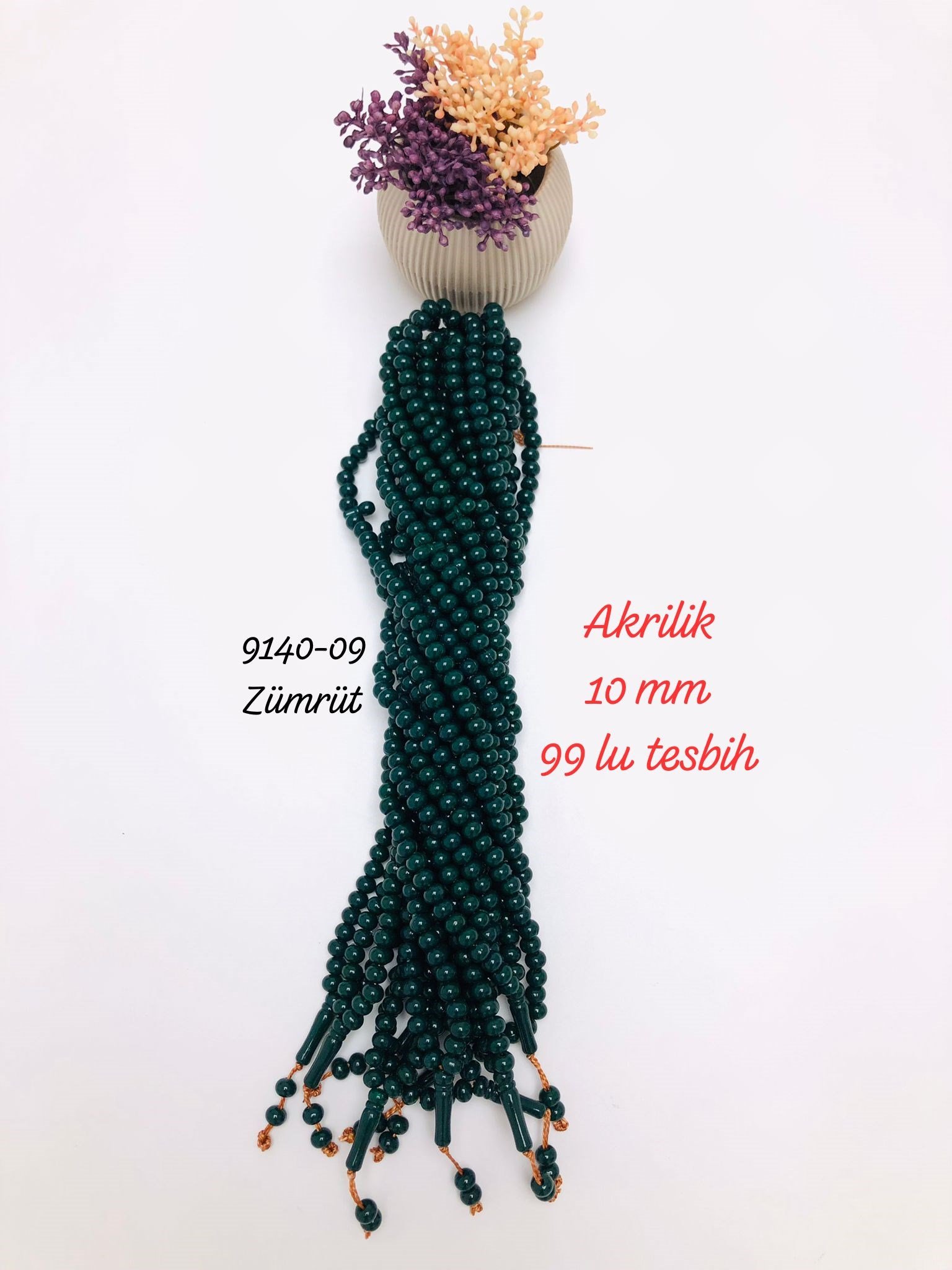 9140 10 mm Akrilik 99 lu Tesbih