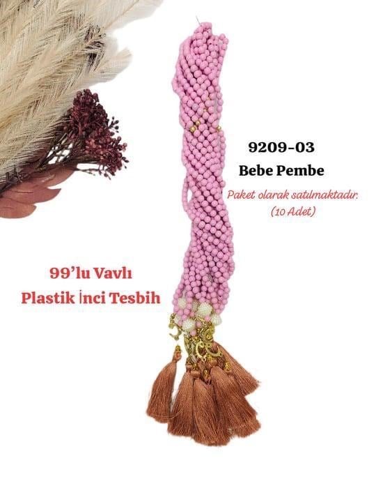 9209 99'lu Vavlı Plastik Tesbih