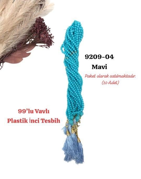 9209 99'lu Vavlı Plastik Tesbih