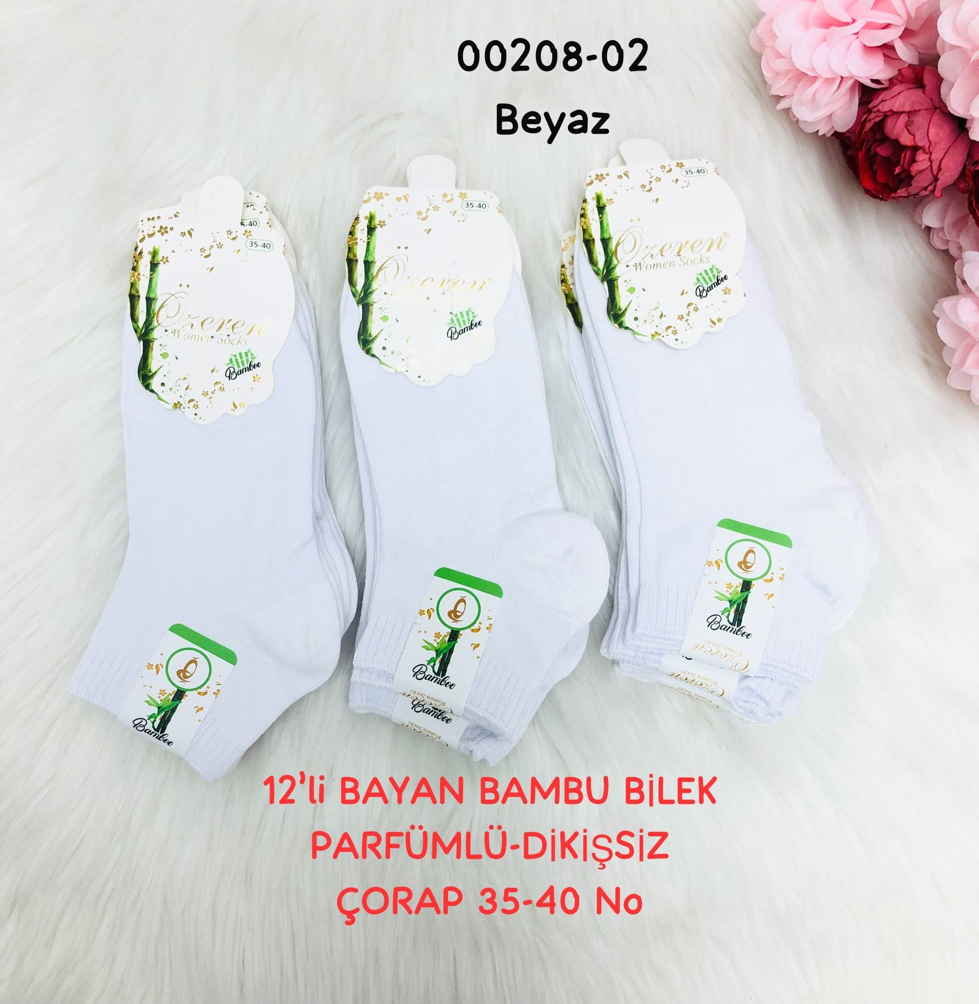 Bayan Bambu Bilek Dikişsiz Çorap