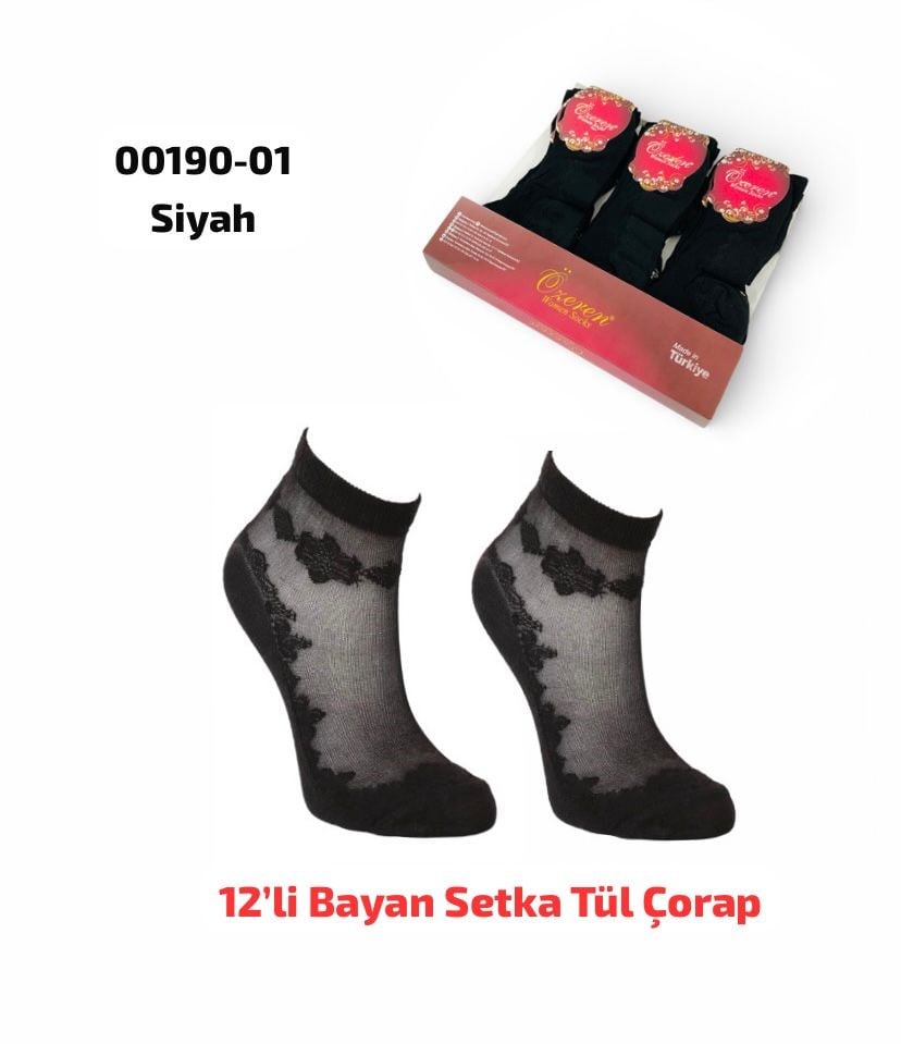 Bayan Setka Tül Çorap