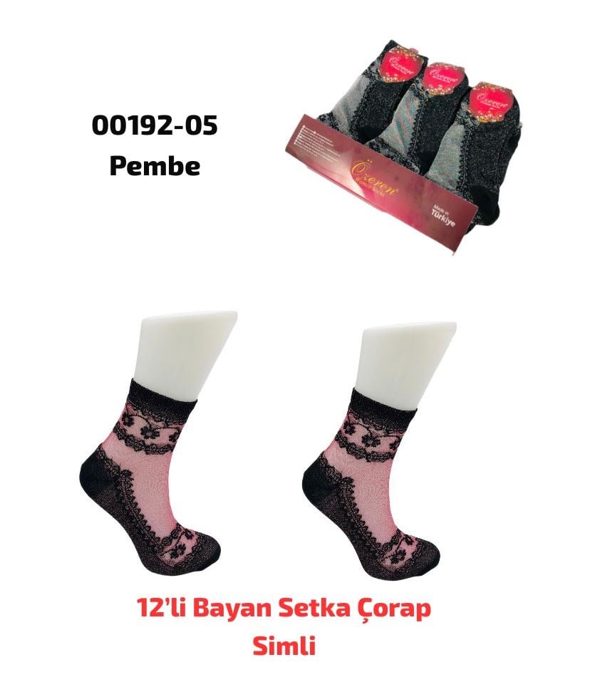 Simli Setka Bayan Çorap