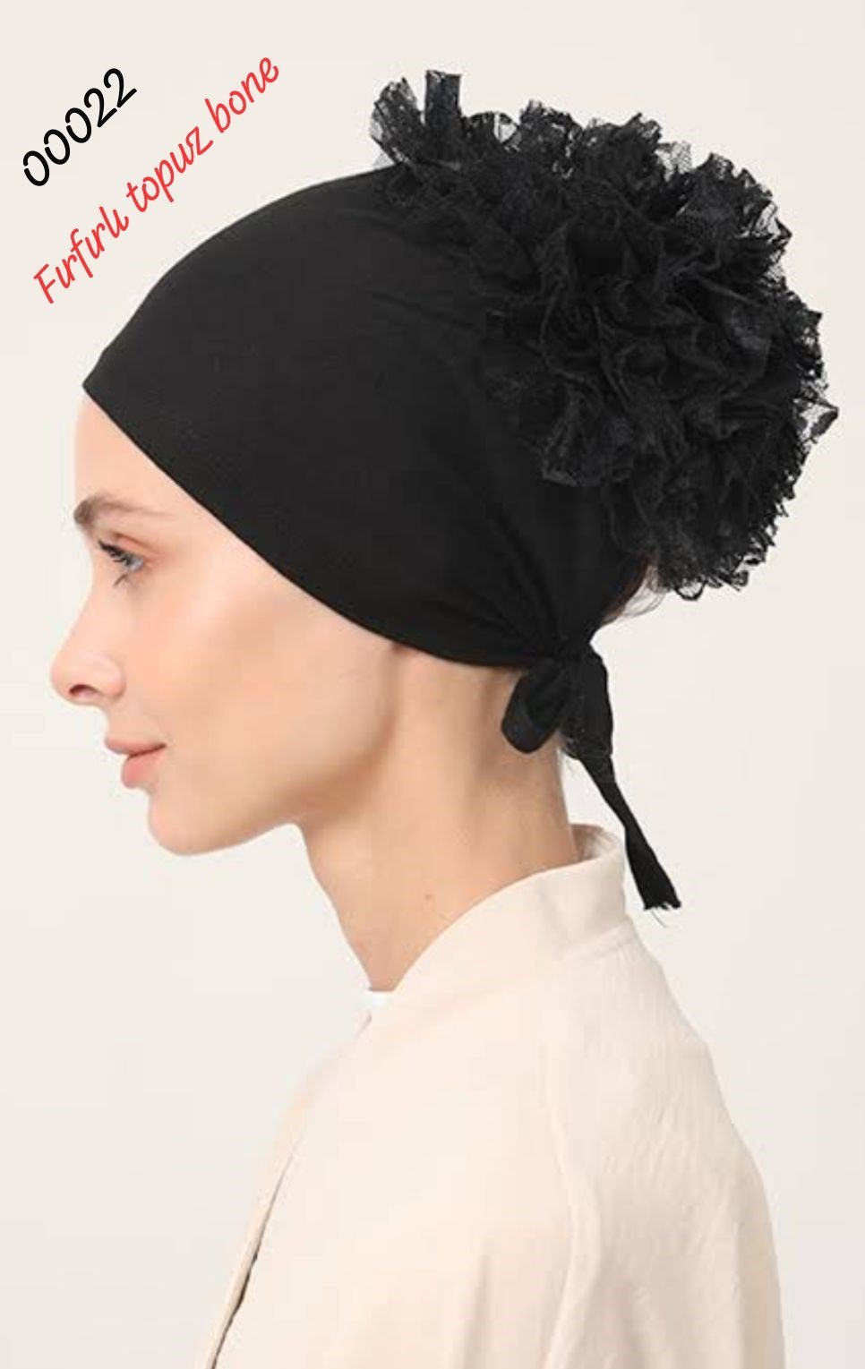 00022 Fırfırlı Topuz Bone