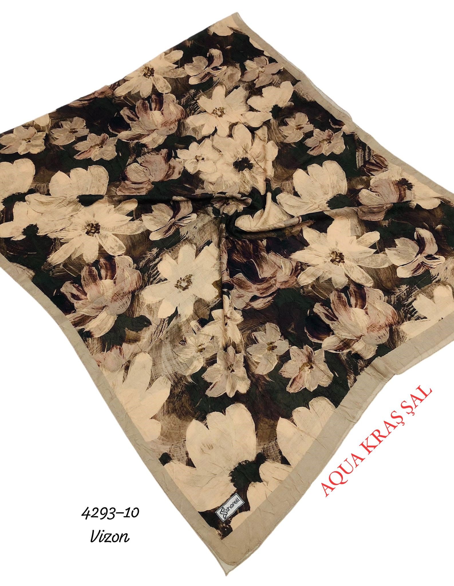 4293 Desenli Bambu (Aqua) Kraş Şal