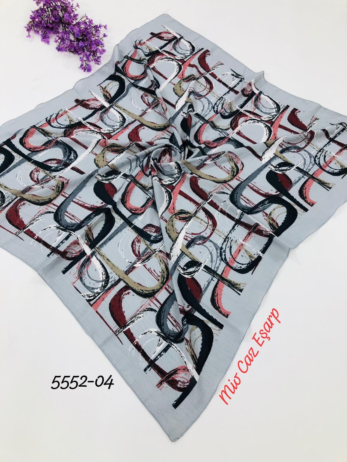 5552 Desenli Mio Caz Eşarp