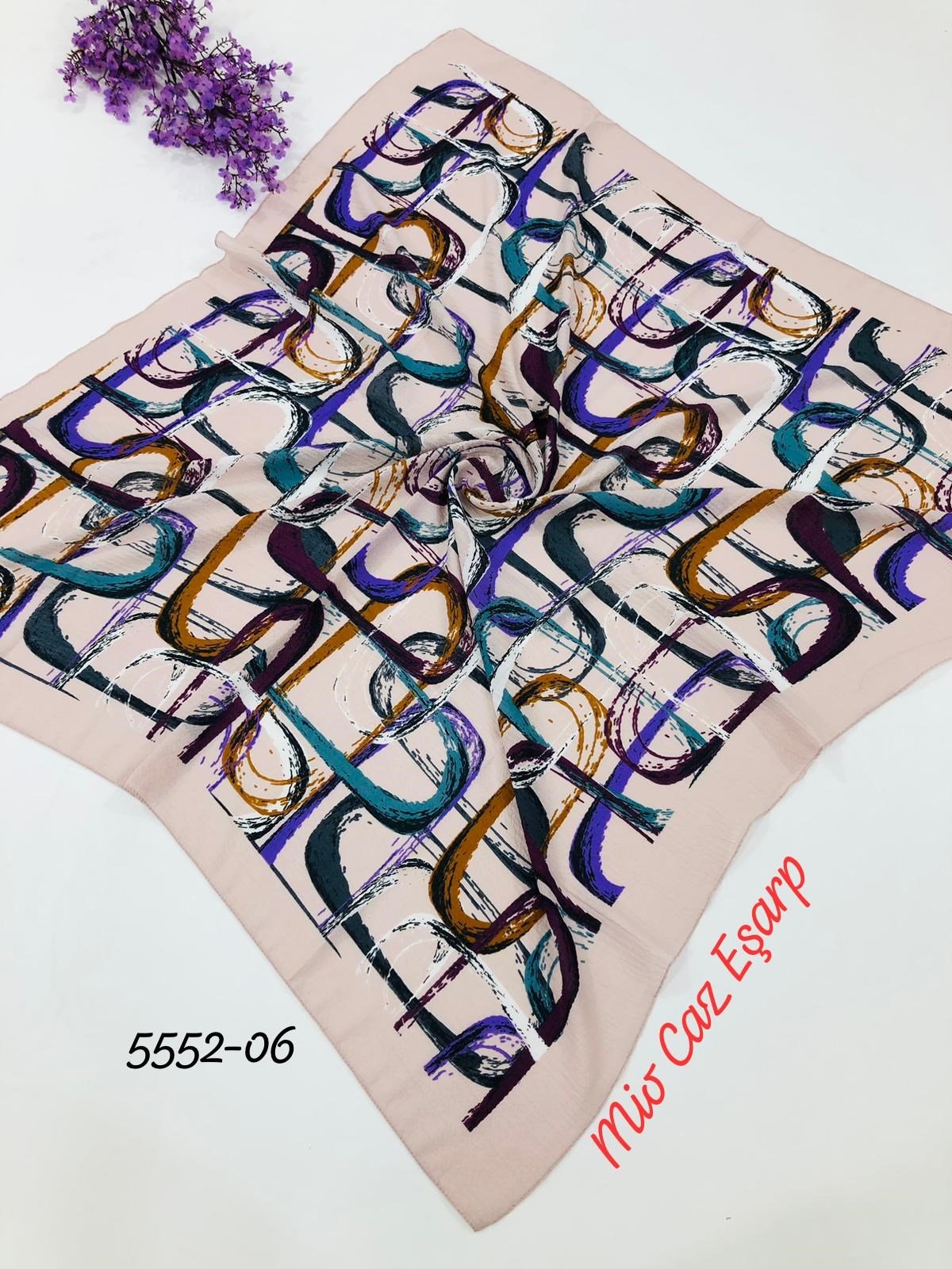 5552 Desenli Mio Caz Eşarp
