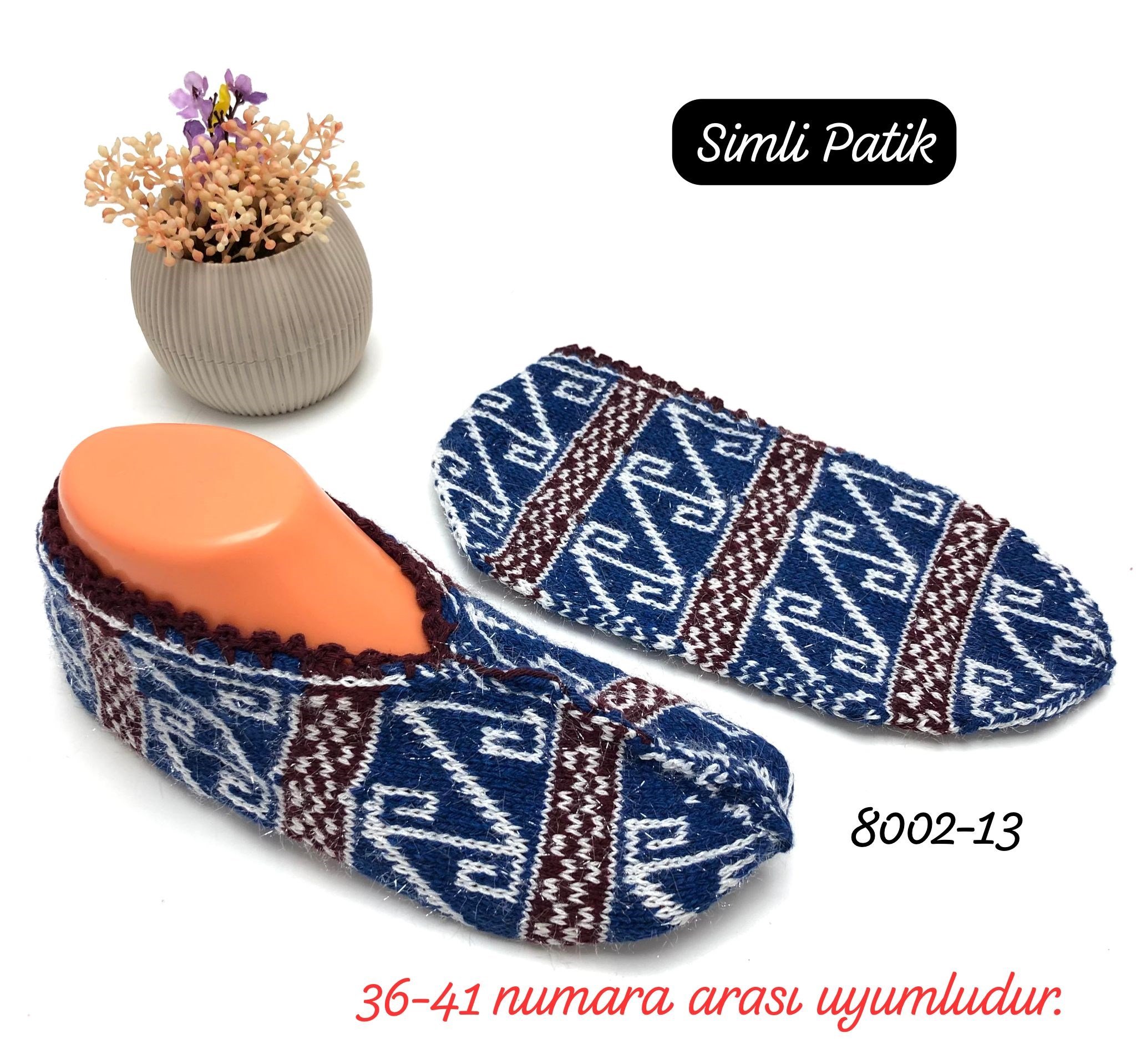 8002 Desenli Simli Patik