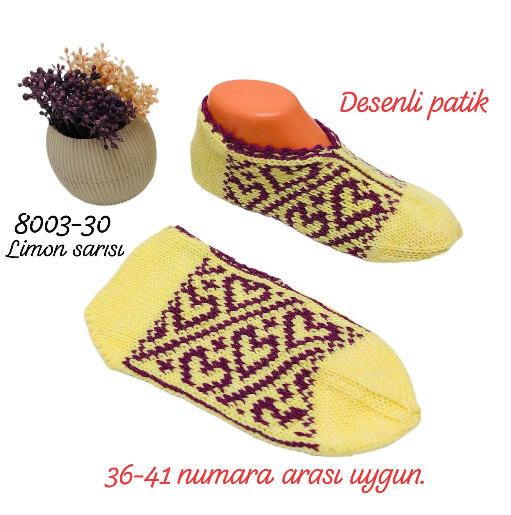 8003 Desenli Patik