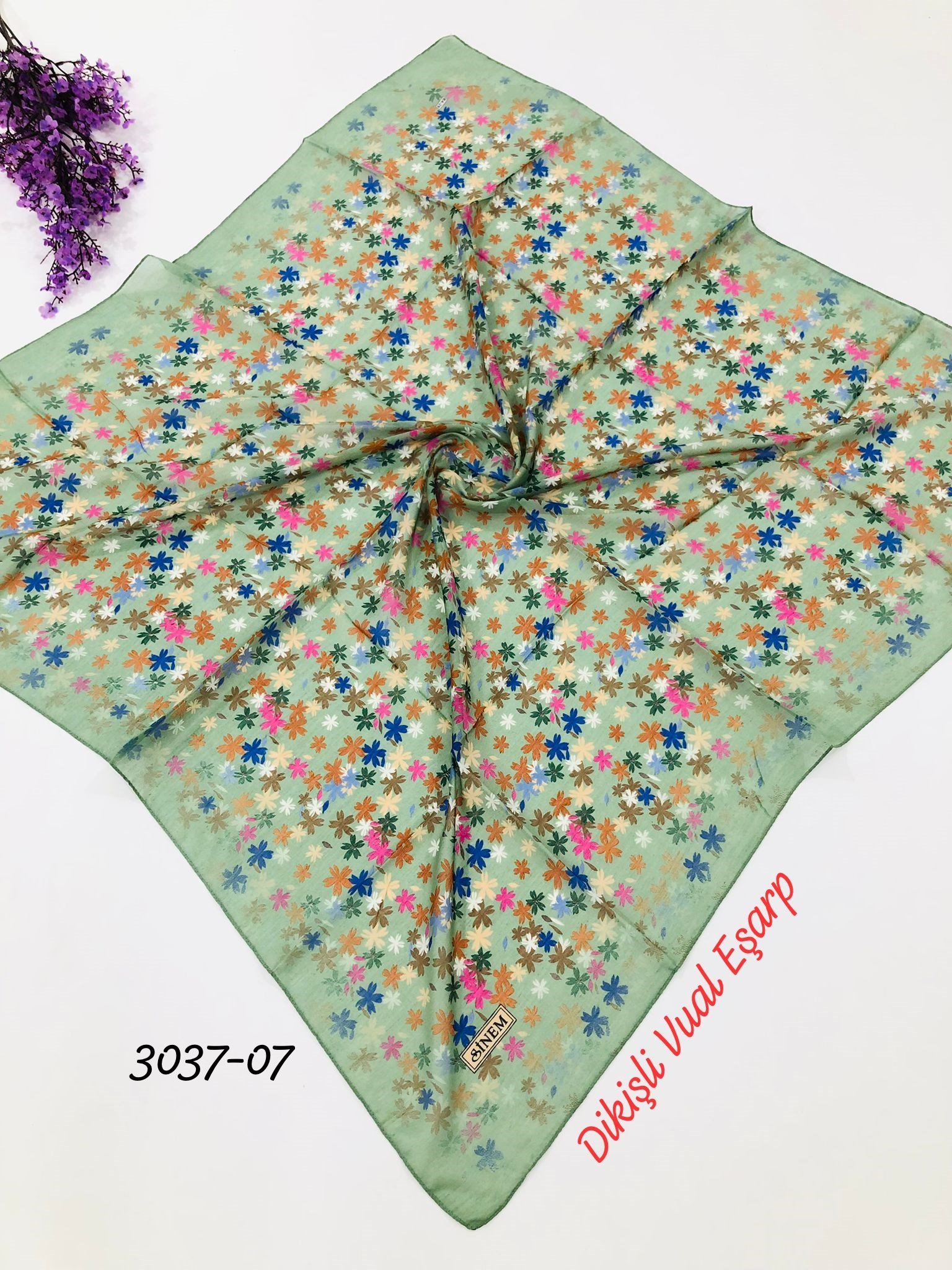 3037 Dikişli Vual Eşarp