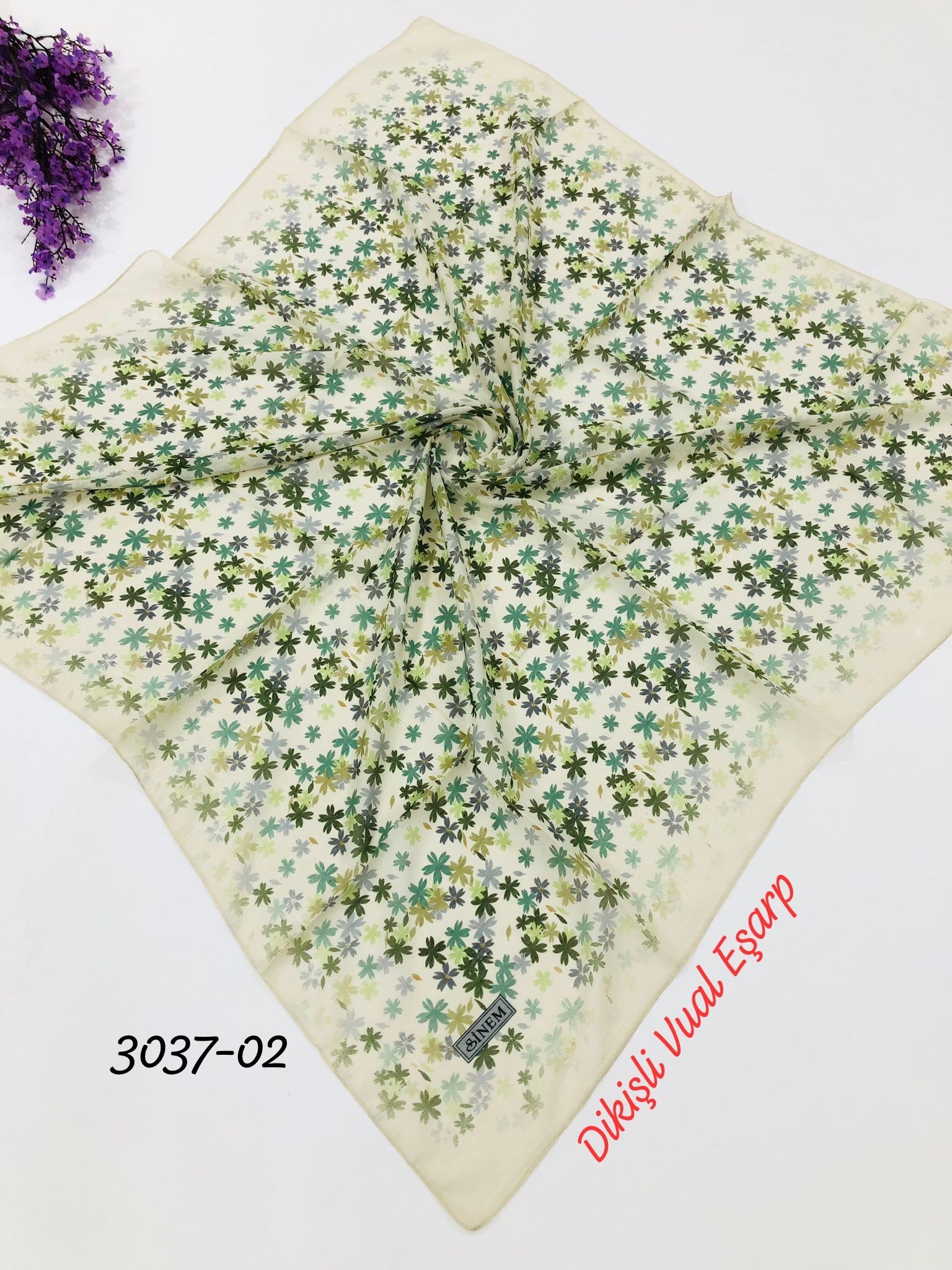 3037 Dikişli Vual Eşarp