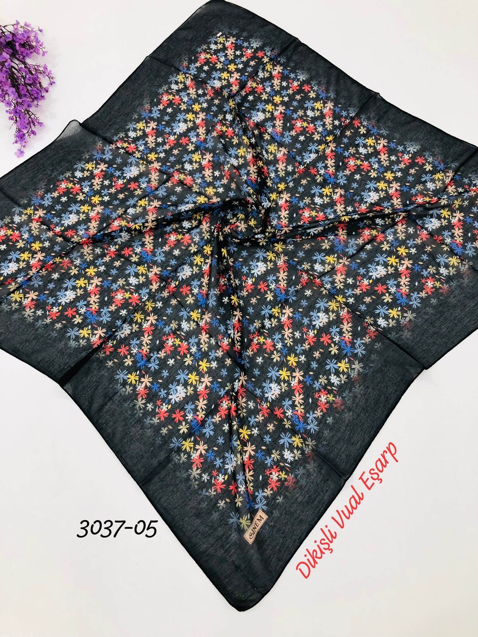 3037 Dikişli Vual Eşarp