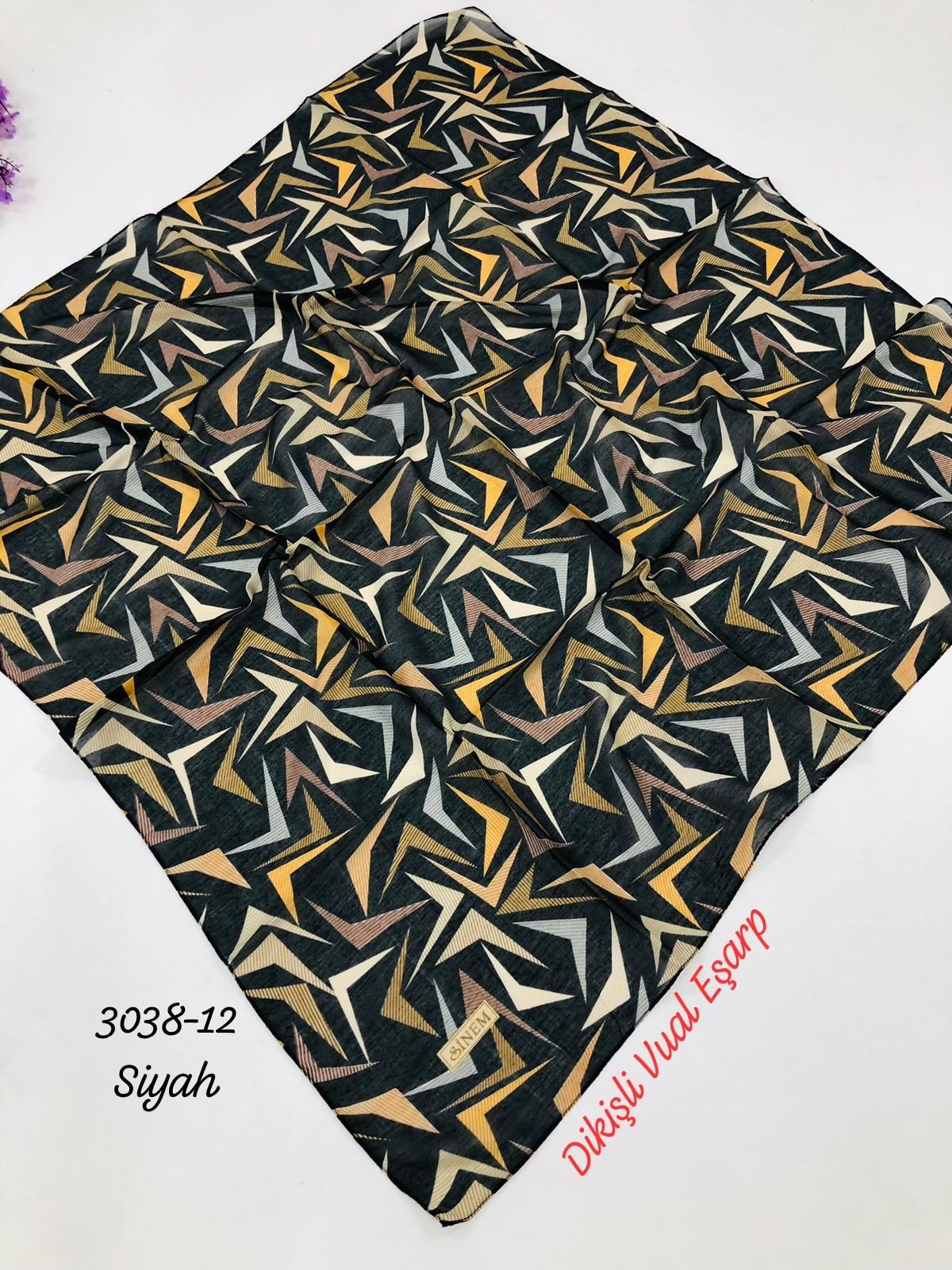 3038 Dikişli Vual Eşarp