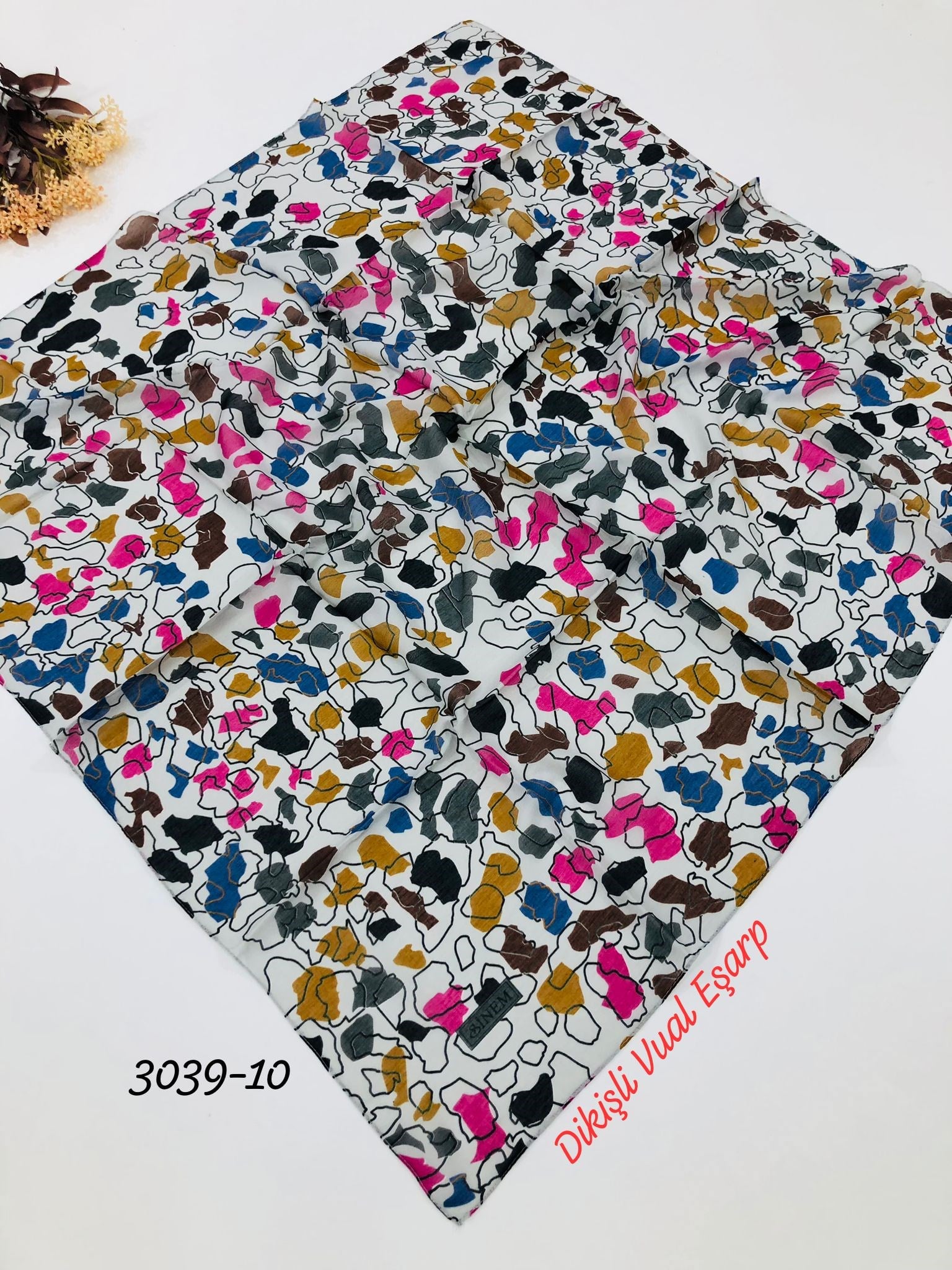 3039 Dikişli Vual Eşarp