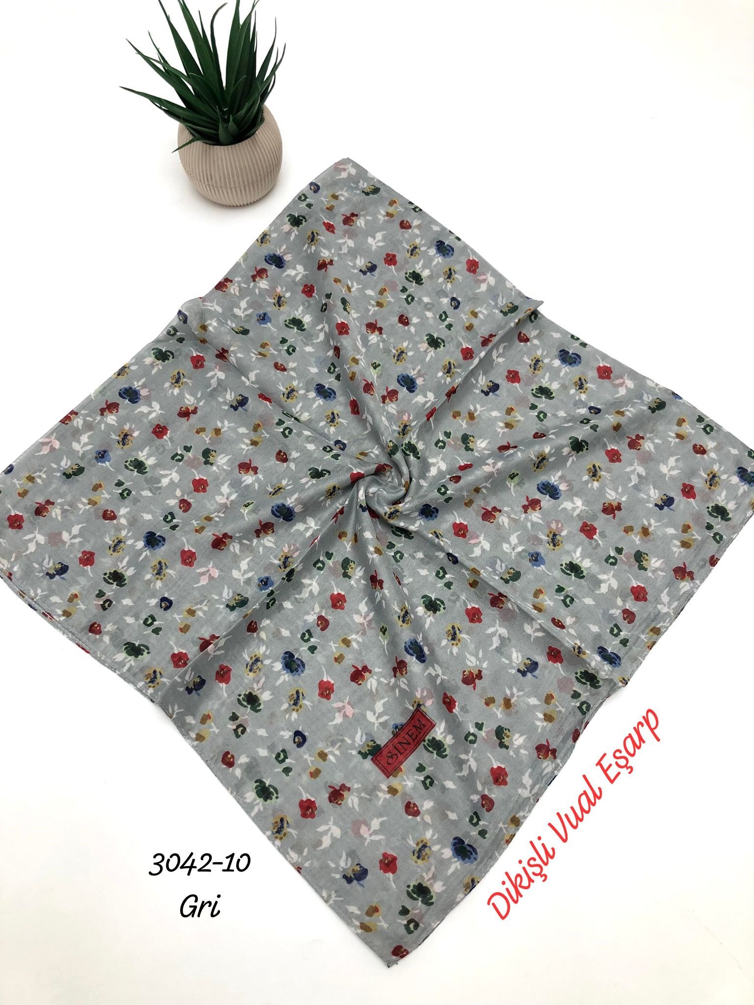 3042 Dikişli Vual Eşarp
