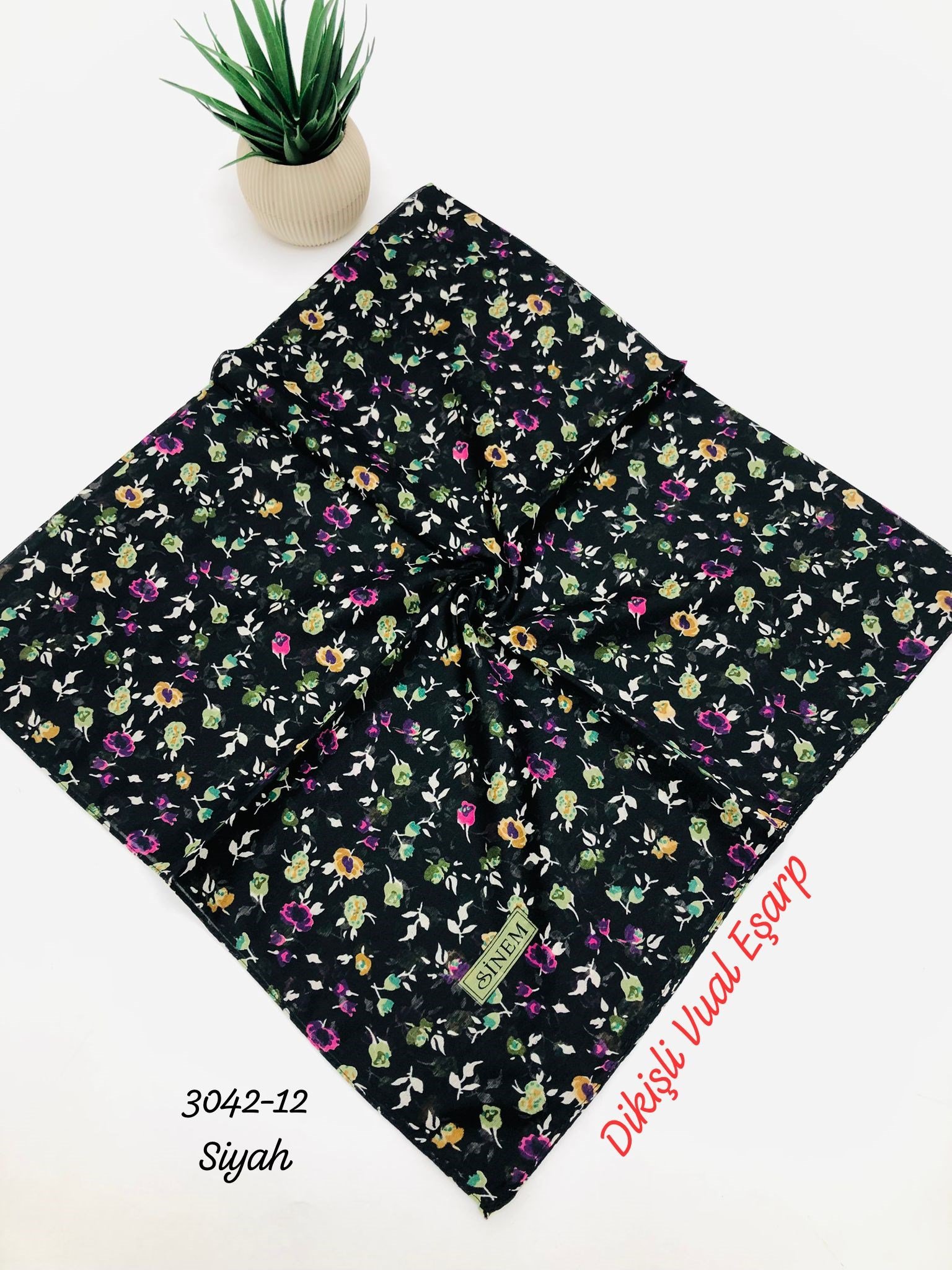 3042 Dikişli Vual Eşarp