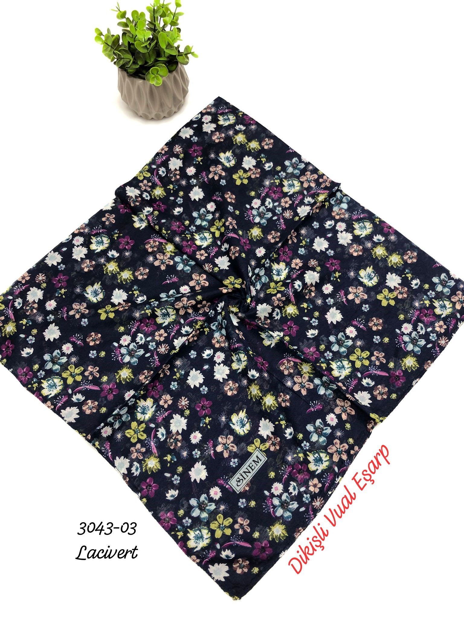 3043 Dikişli Vual Eşarp