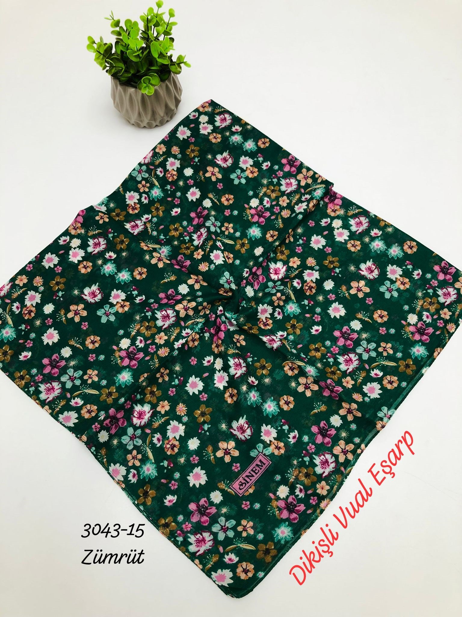 3043 Dikişli Vual Eşarp